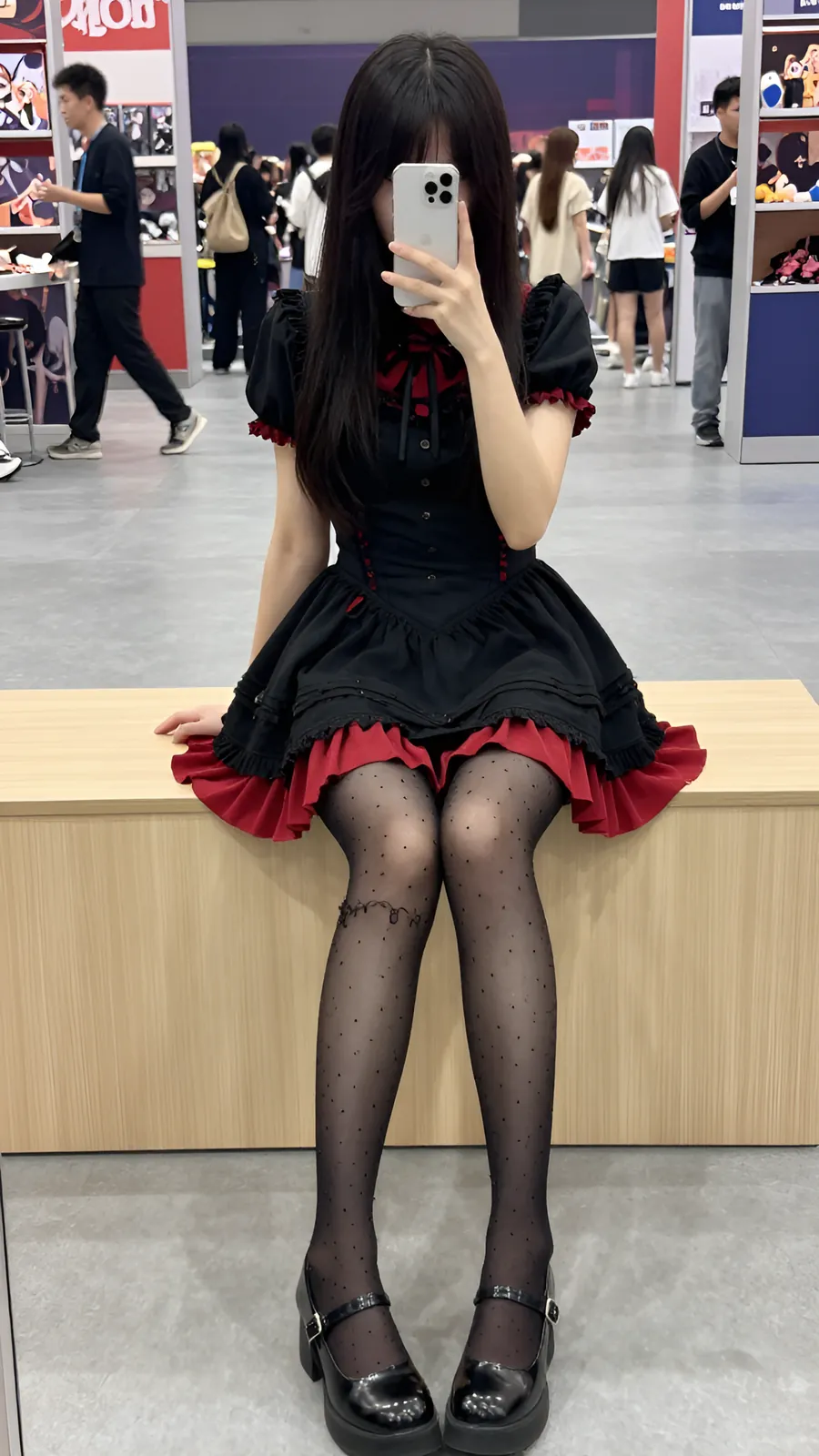 20D Smoke Black Thigh High visual reference