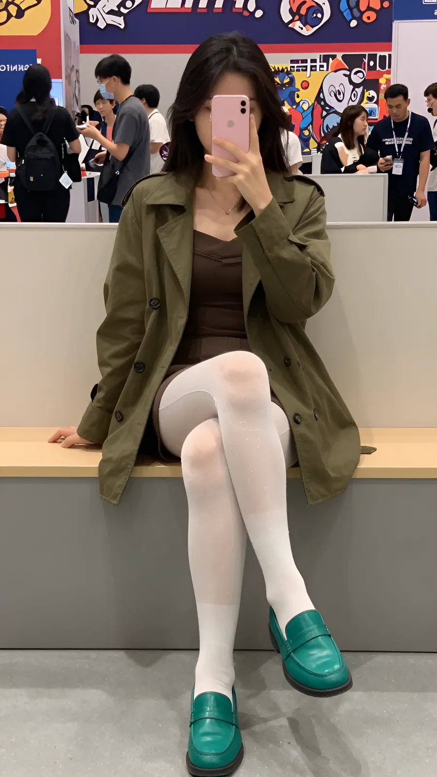 HL-000212 · 森林制服橄榄绿外套棕裙 visual reference