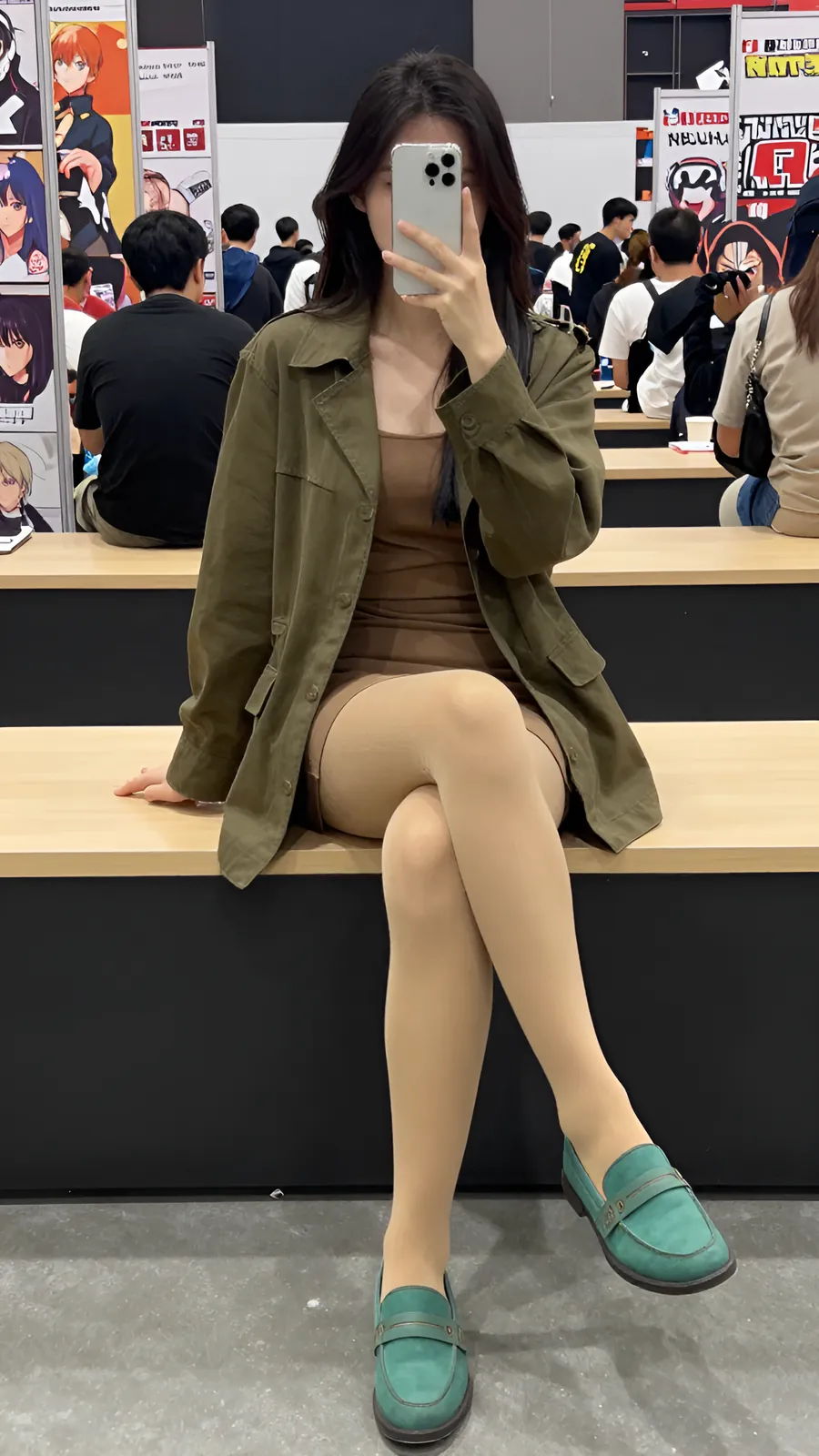 HL-000224 · 森林制服橄榄绿外套棕裙 visual reference