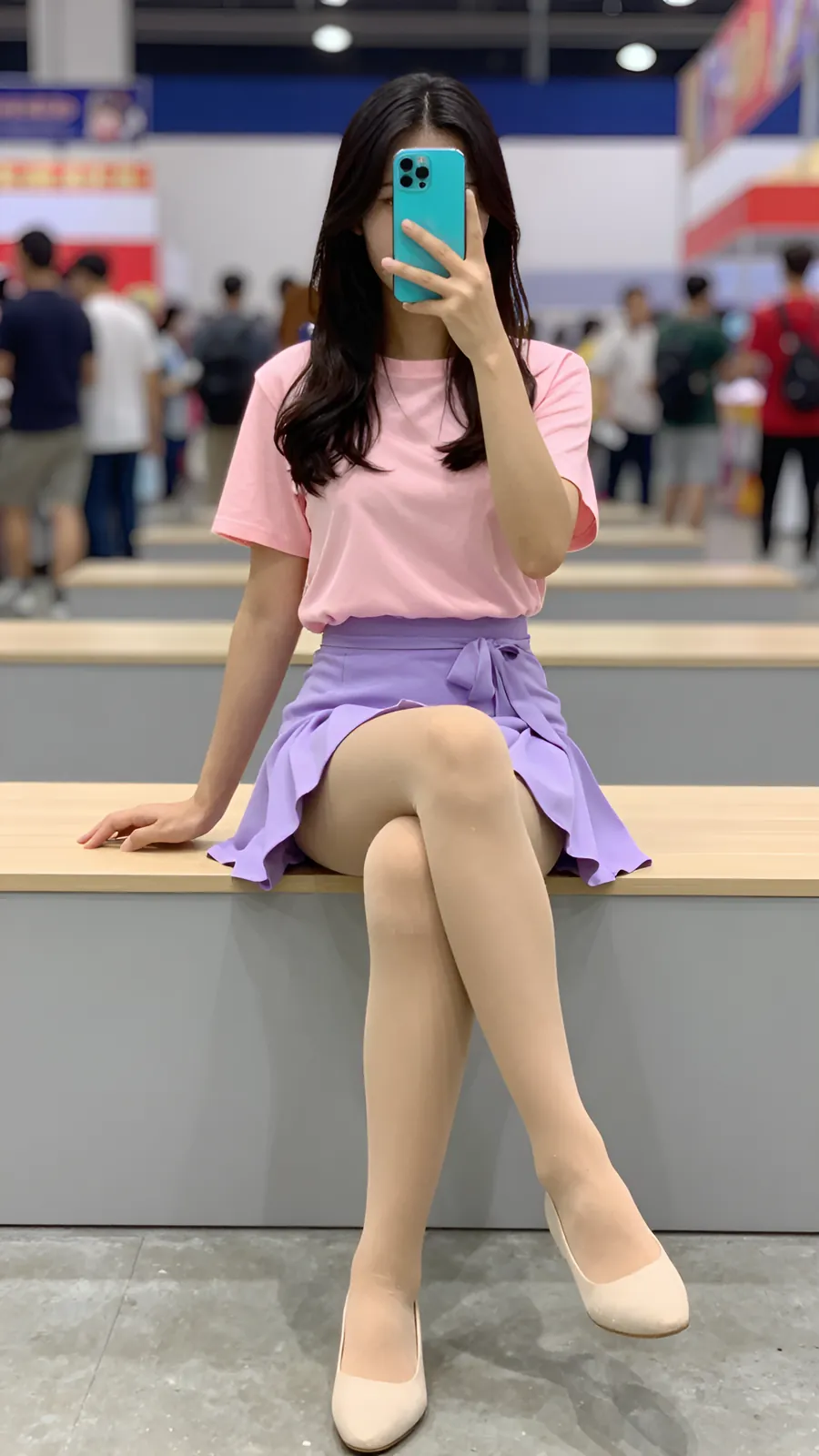 HL-000235 · 粉紫魔法少女短裙 visual reference