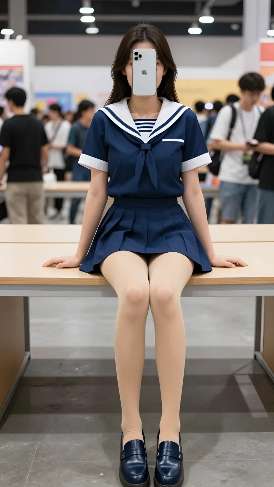 HL-000254 · 海军水手服百褶短裙 visual reference