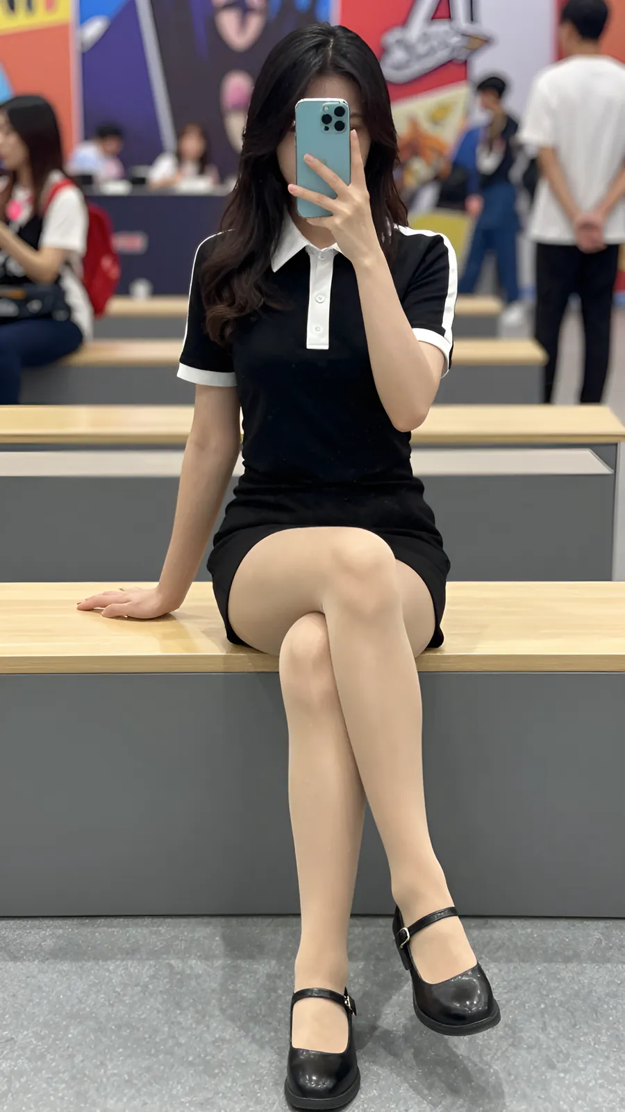 HL-000265 · 黑白女仆围裙短裙 visual reference
