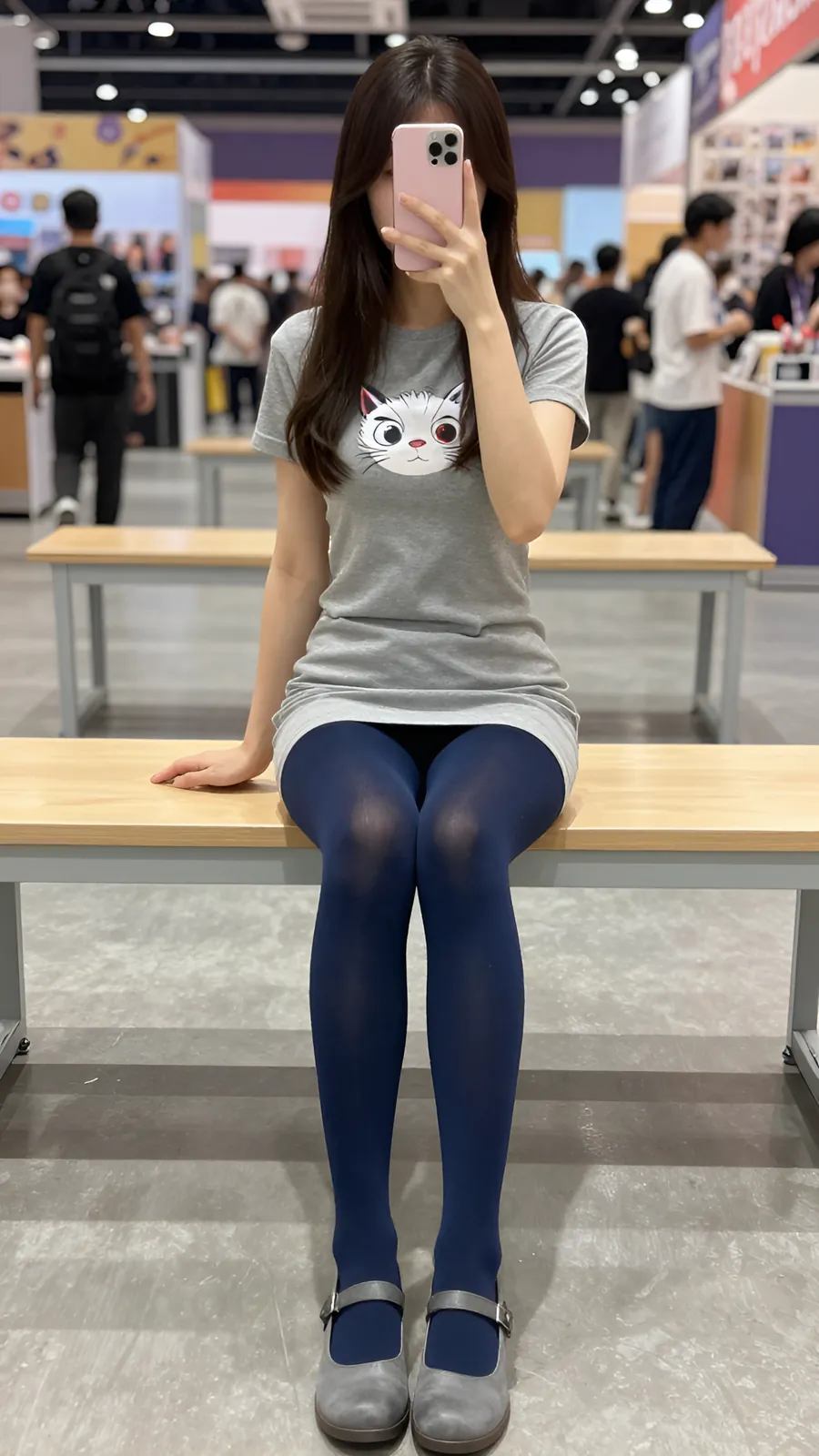 HL-000287 · 猫耳女仆灰裙 visual reference