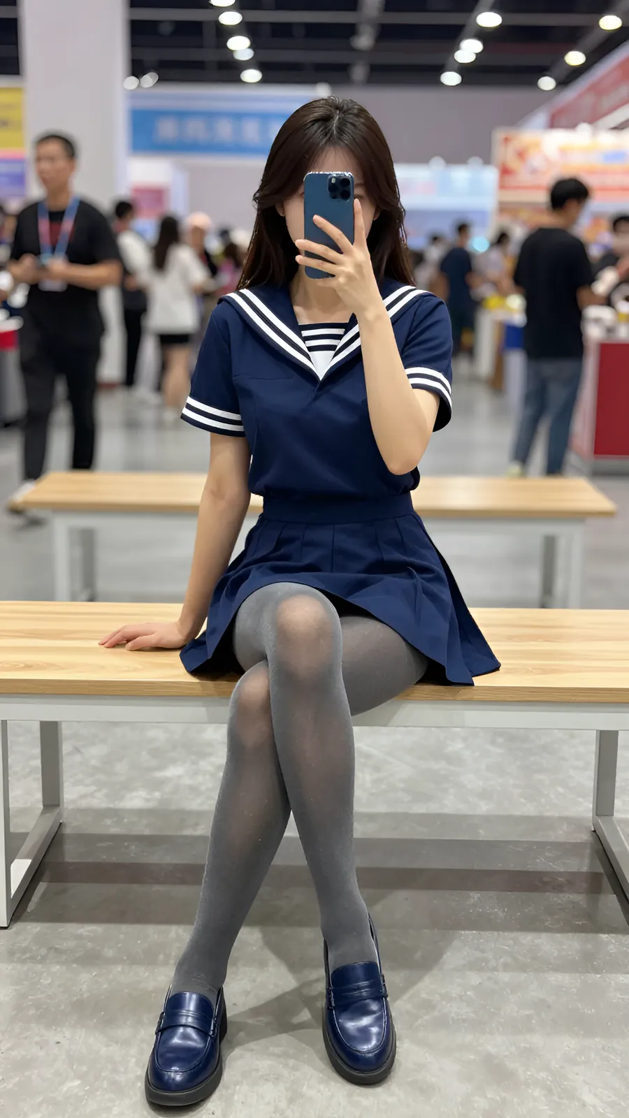 HL-000290 · 海军水手服百褶短裙 visual reference