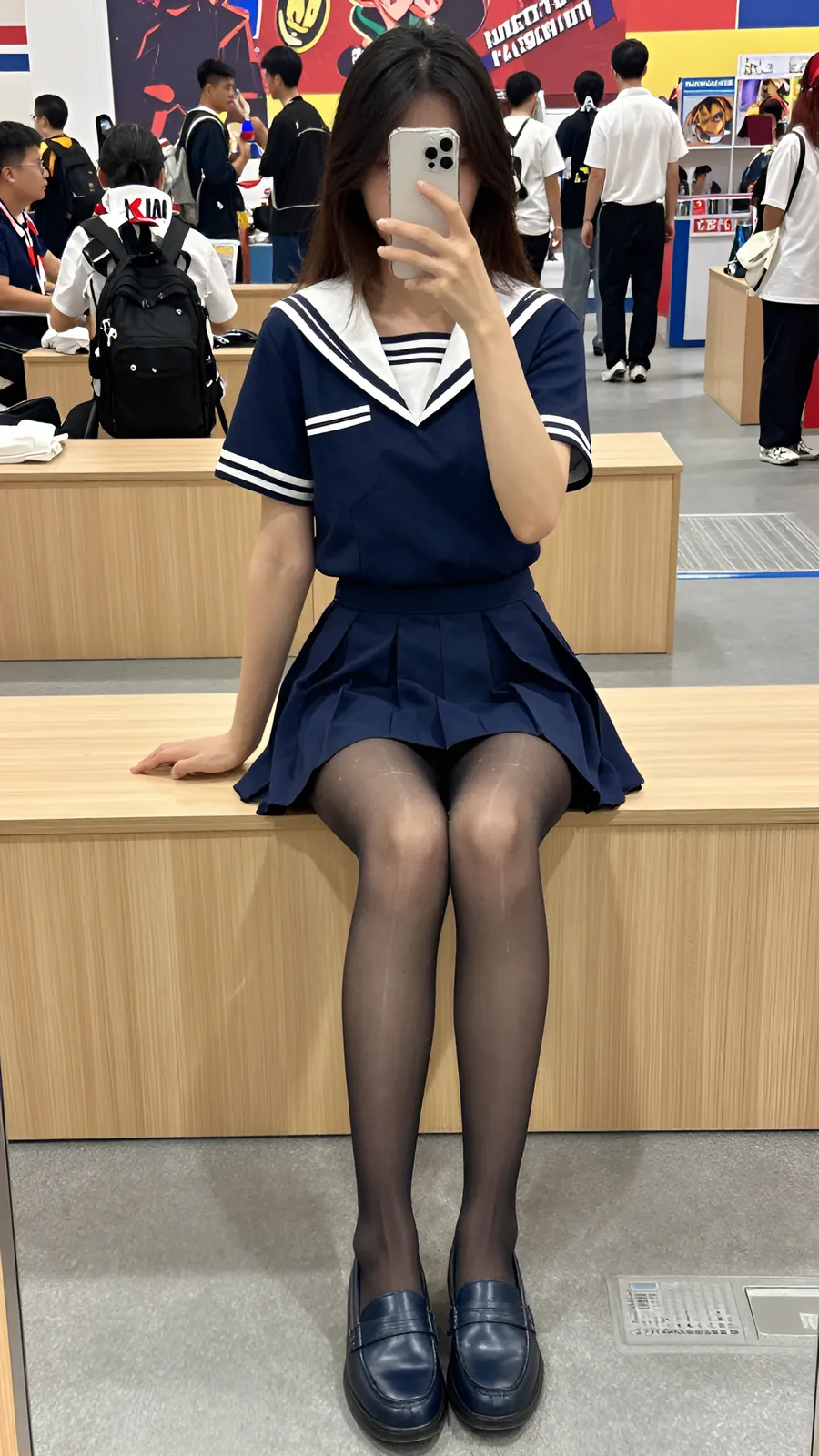 HL-000338 · 海军水手服百褶短裙 visual reference