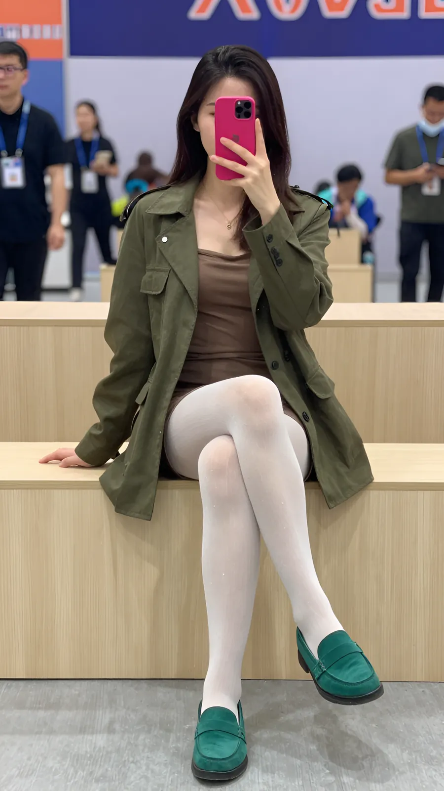 HL-000392 · 森林制服橄榄绿外套棕裙 visual reference