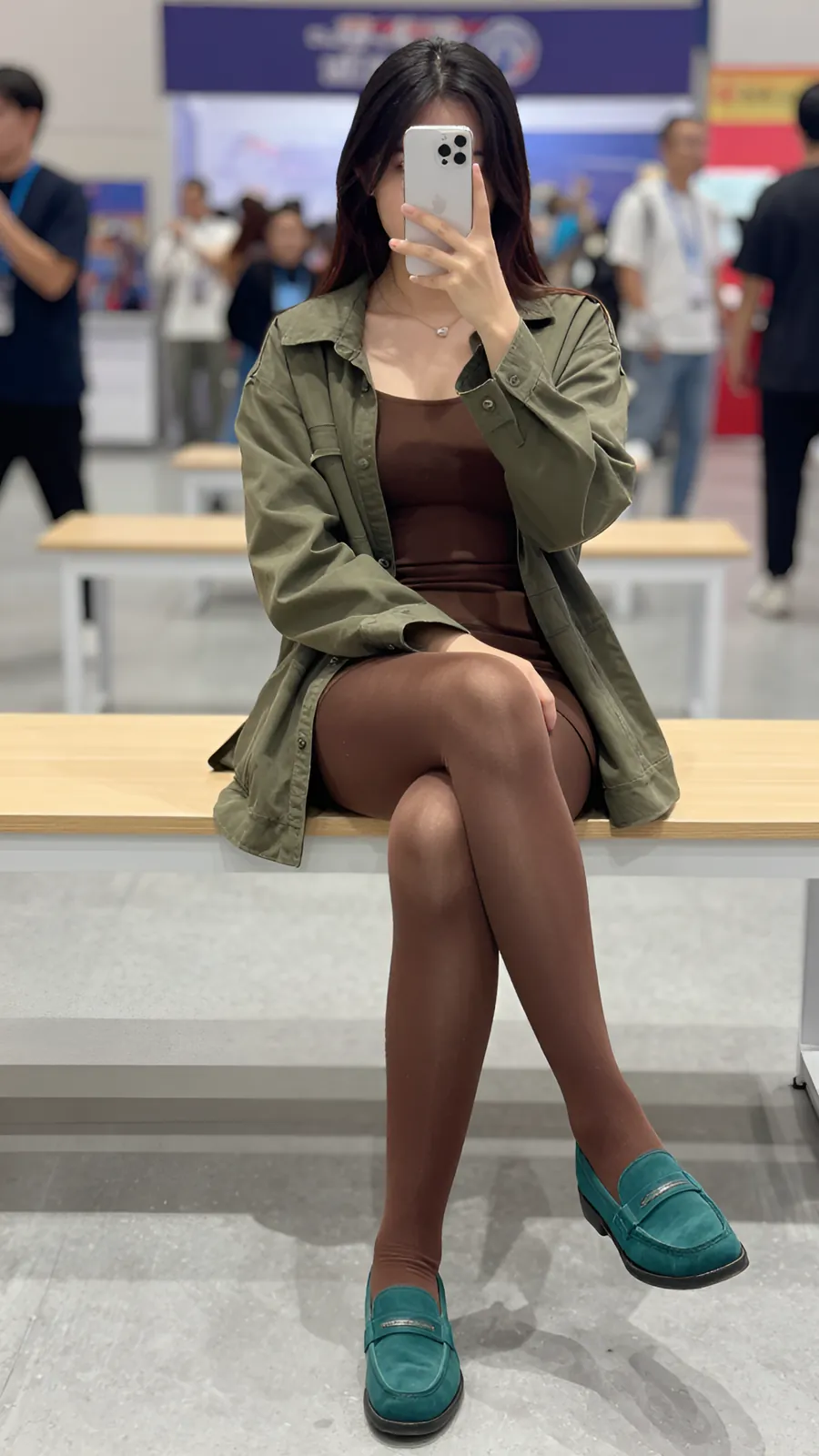 HL-000416 · 森林制服橄榄绿外套棕裙 visual reference