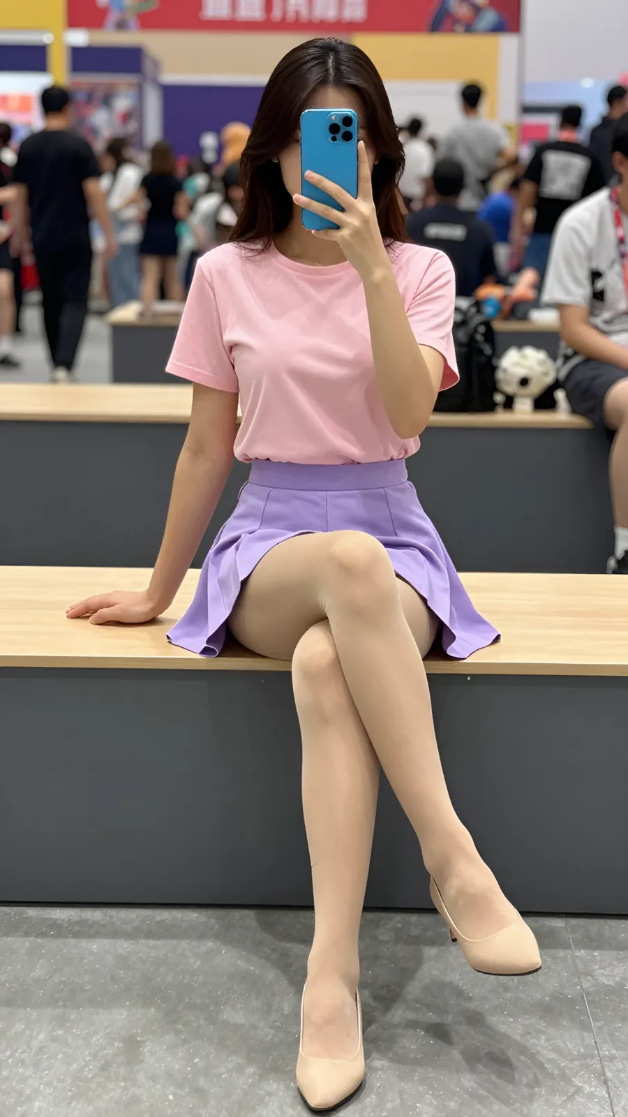 HL-000475 · 粉紫魔法少女短裙 visual reference