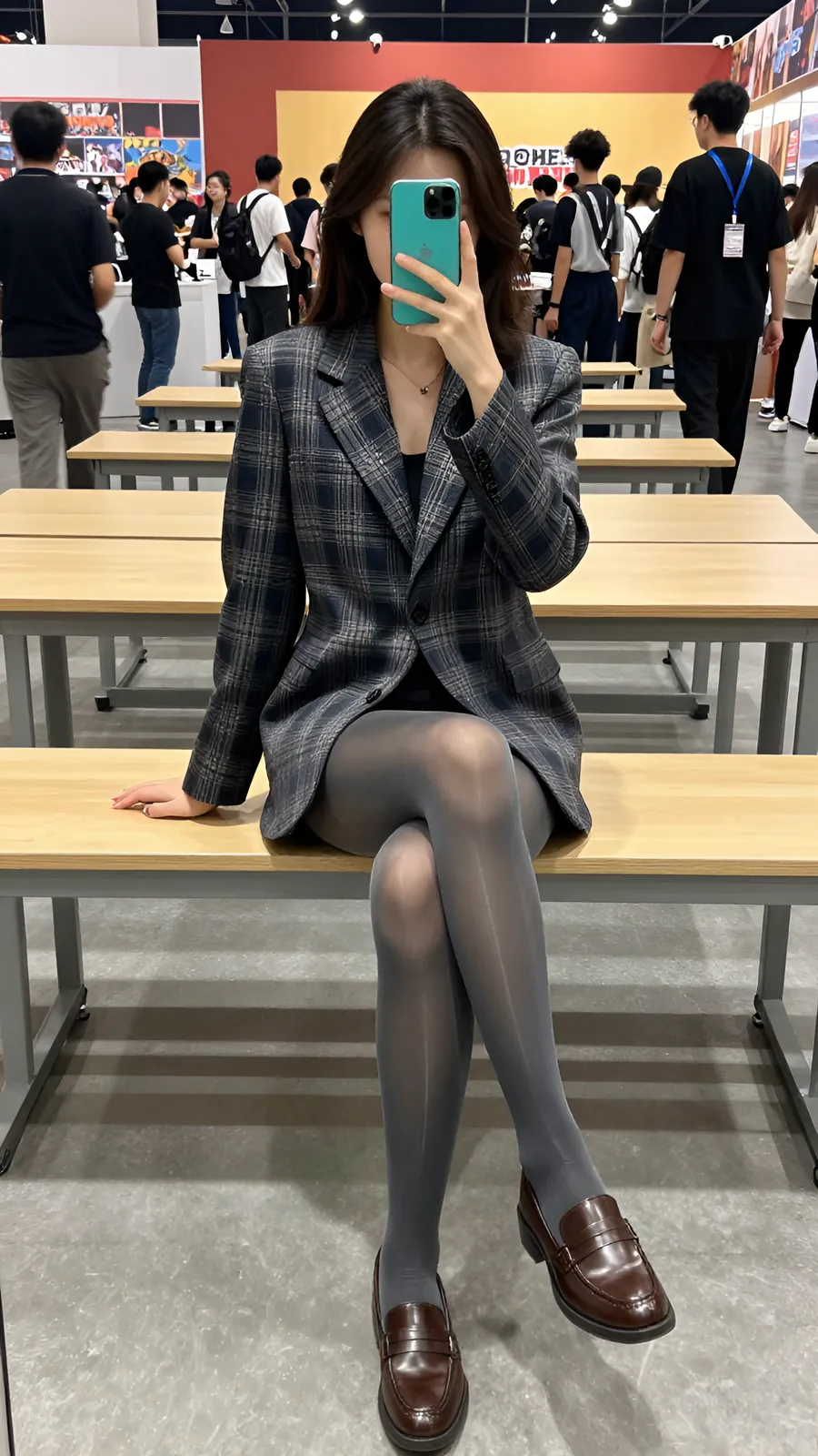 HL-000480 · 学院格纹短裙套装 visual reference
