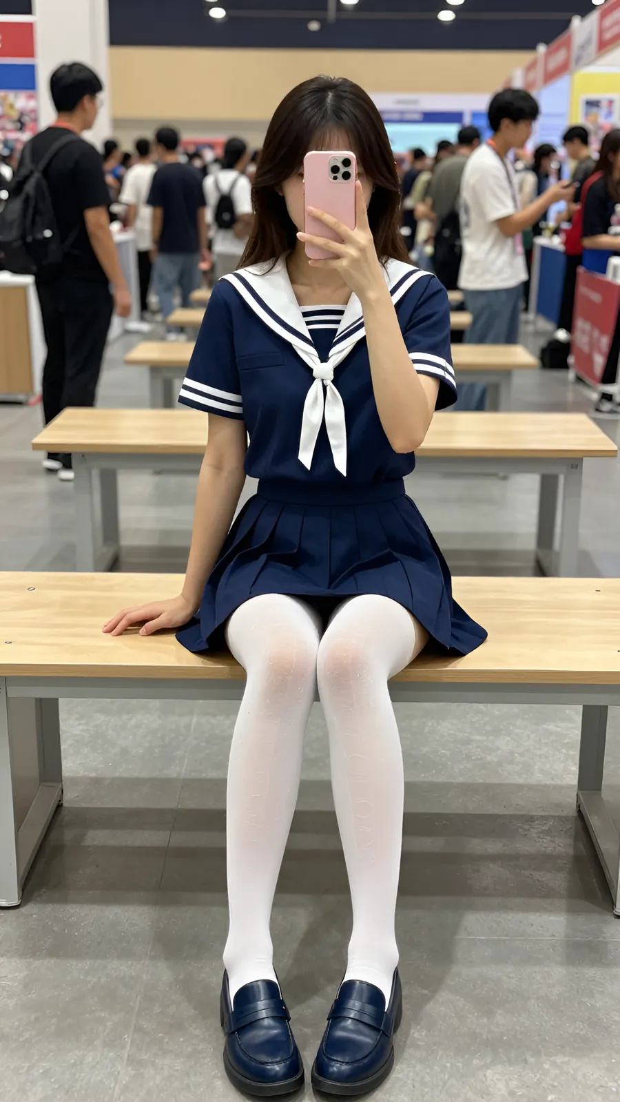 HL-000482 · 海军水手服百褶短裙 visual reference
