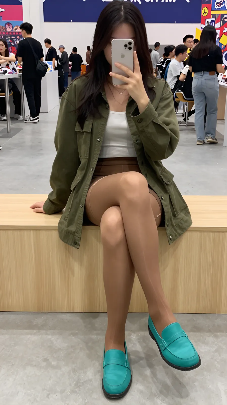 HL-000608 · 森林制服橄榄绿外套棕裙 visual reference