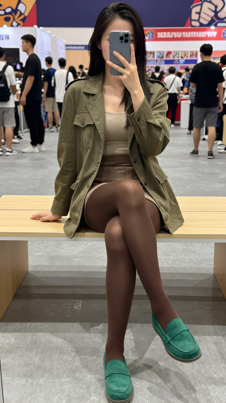 HL-000776 · 森林制服橄榄绿外套棕裙 visual reference