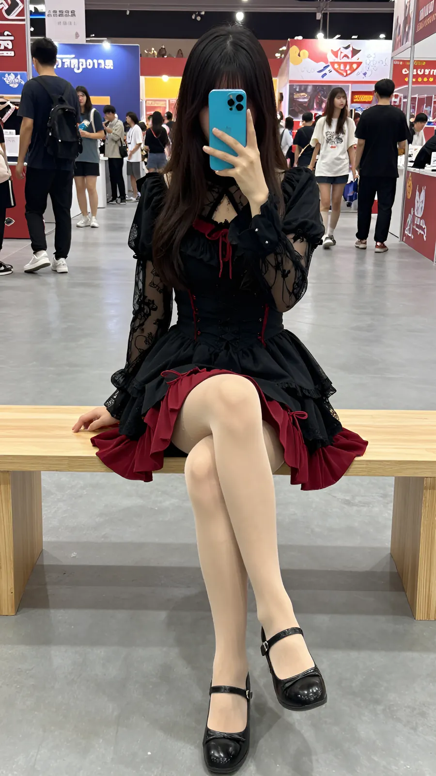 10D 自然肤色连裤袜 · 桌沿伸腿坐姿 visual reference