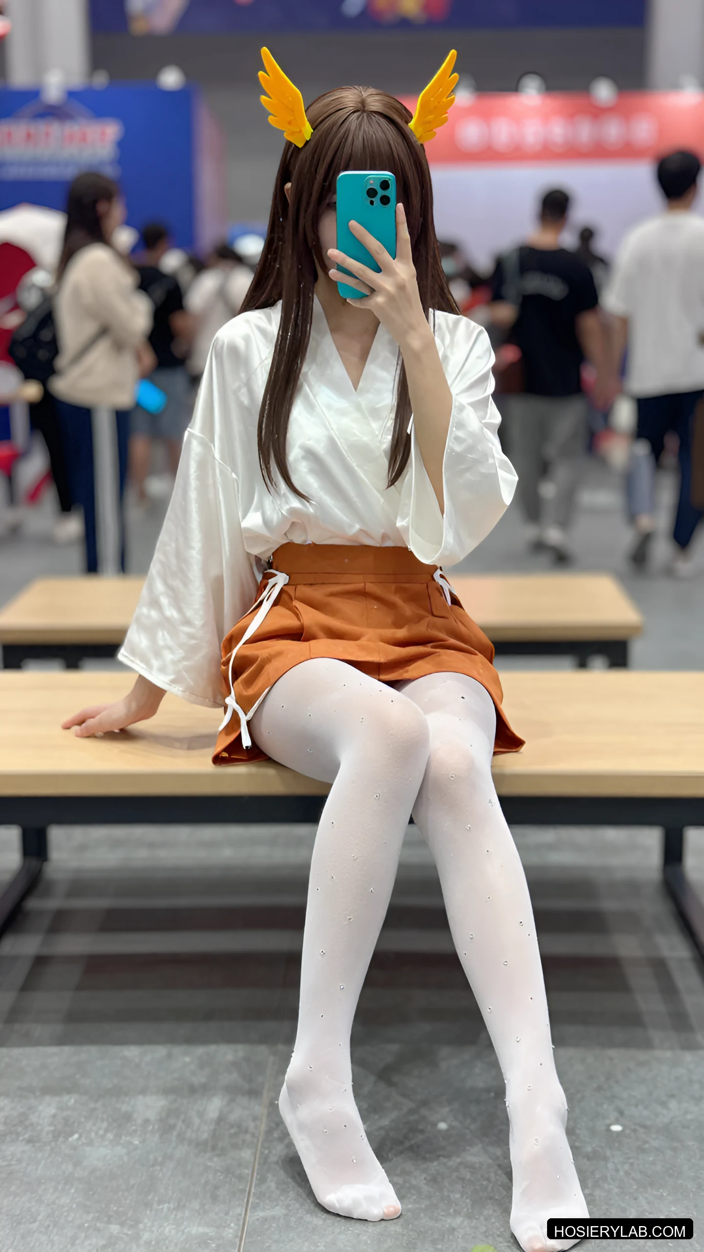 网眼 薄透 12D 纯白 网袜 visual reference