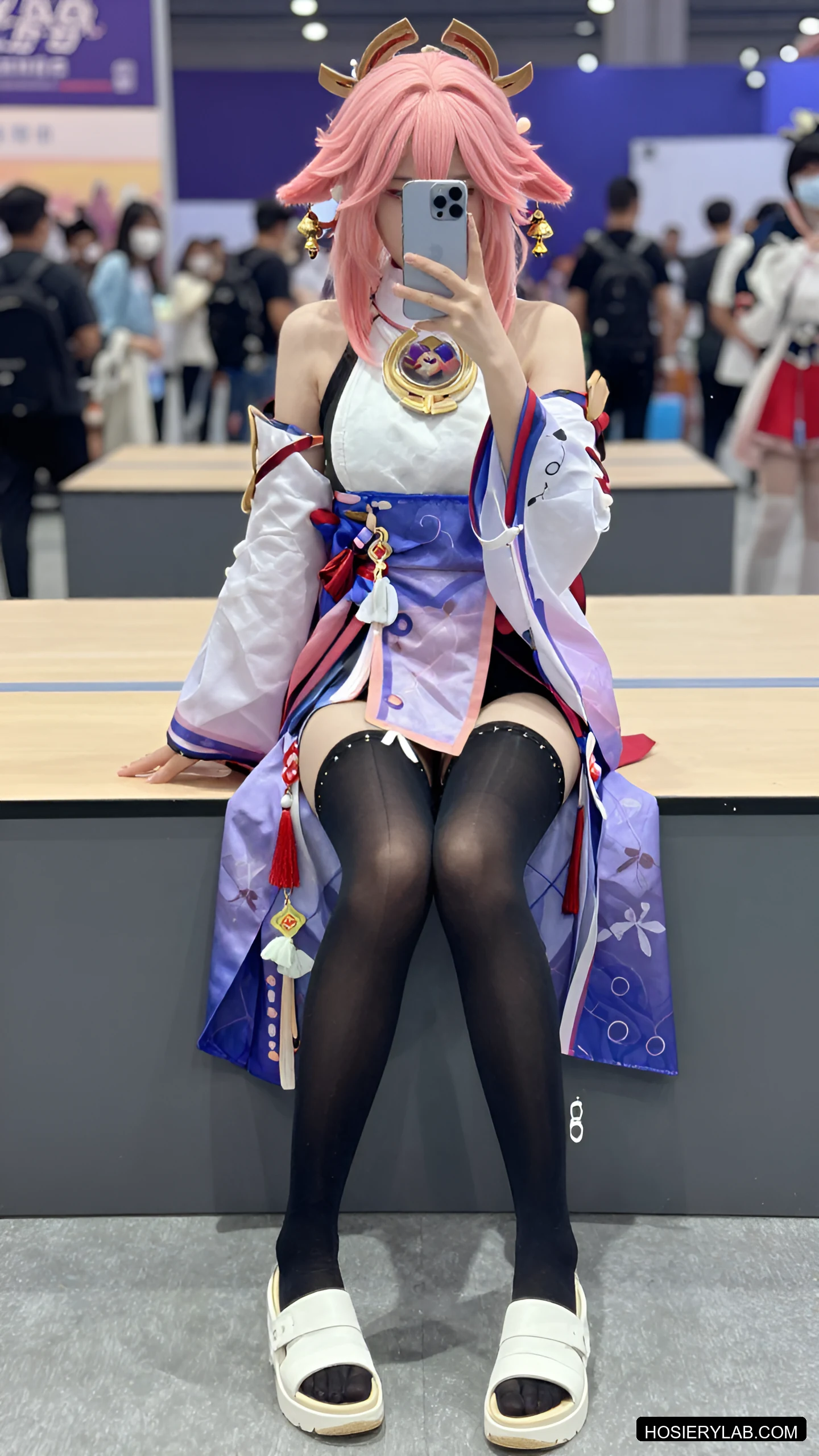 吊带 薄透 20D 纯白 吊带袜 visual reference