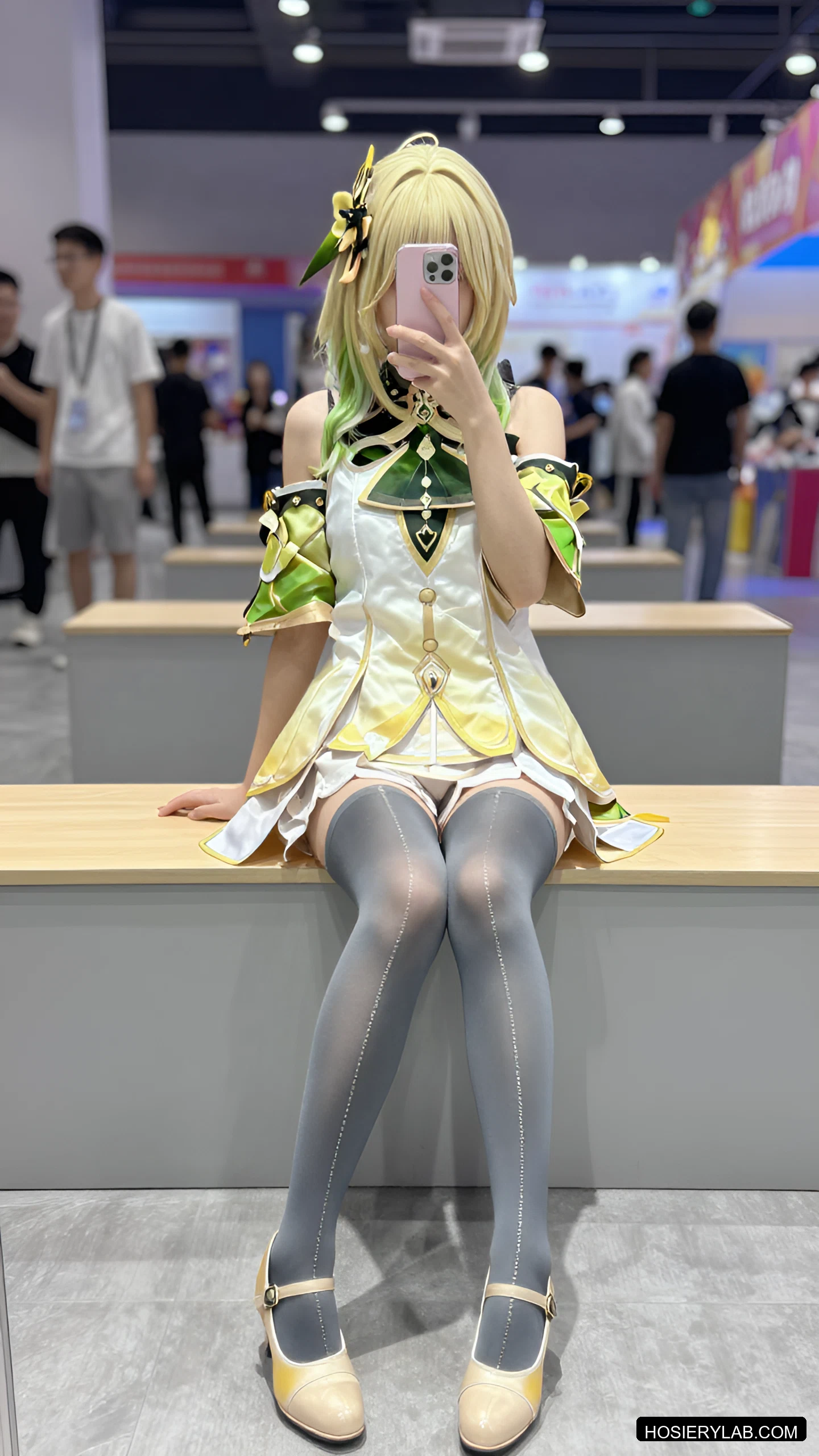 后缝线 8D 自然肤色 连裤袜 visual reference