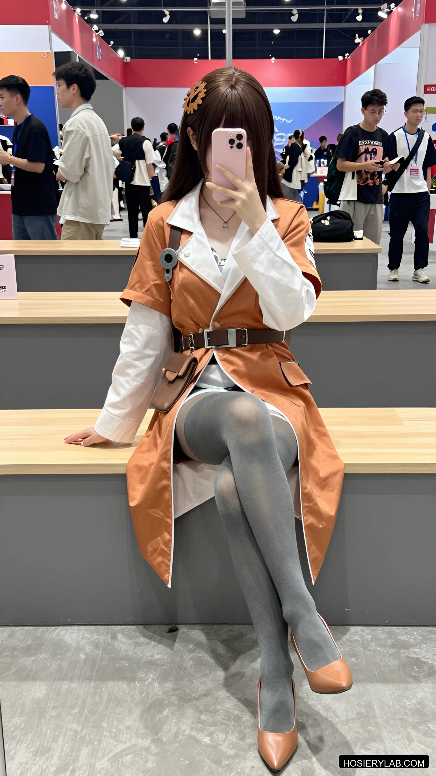 不透 30D 炭灰 连裤袜 visual reference