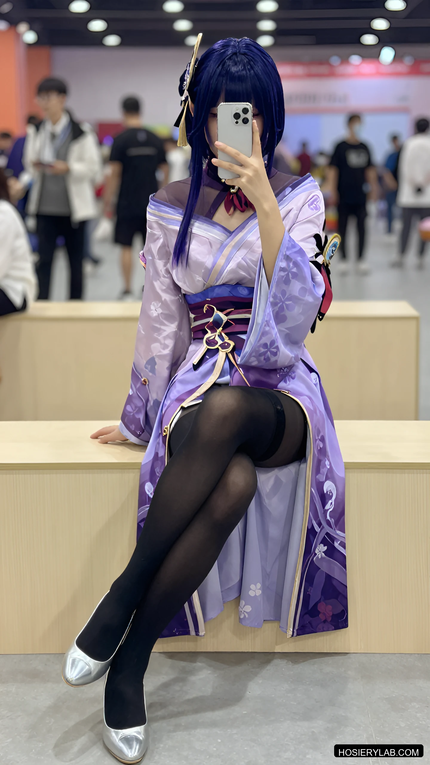 吊带 20D 炭灰 大腿袜 visual reference