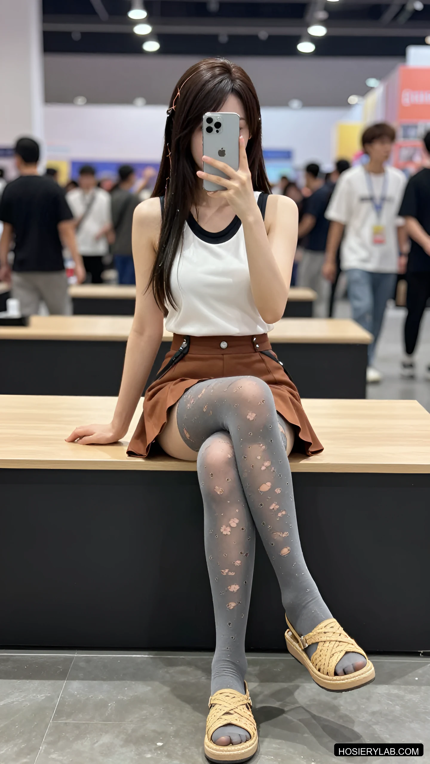 12D 炭灰 连裤袜 visual reference