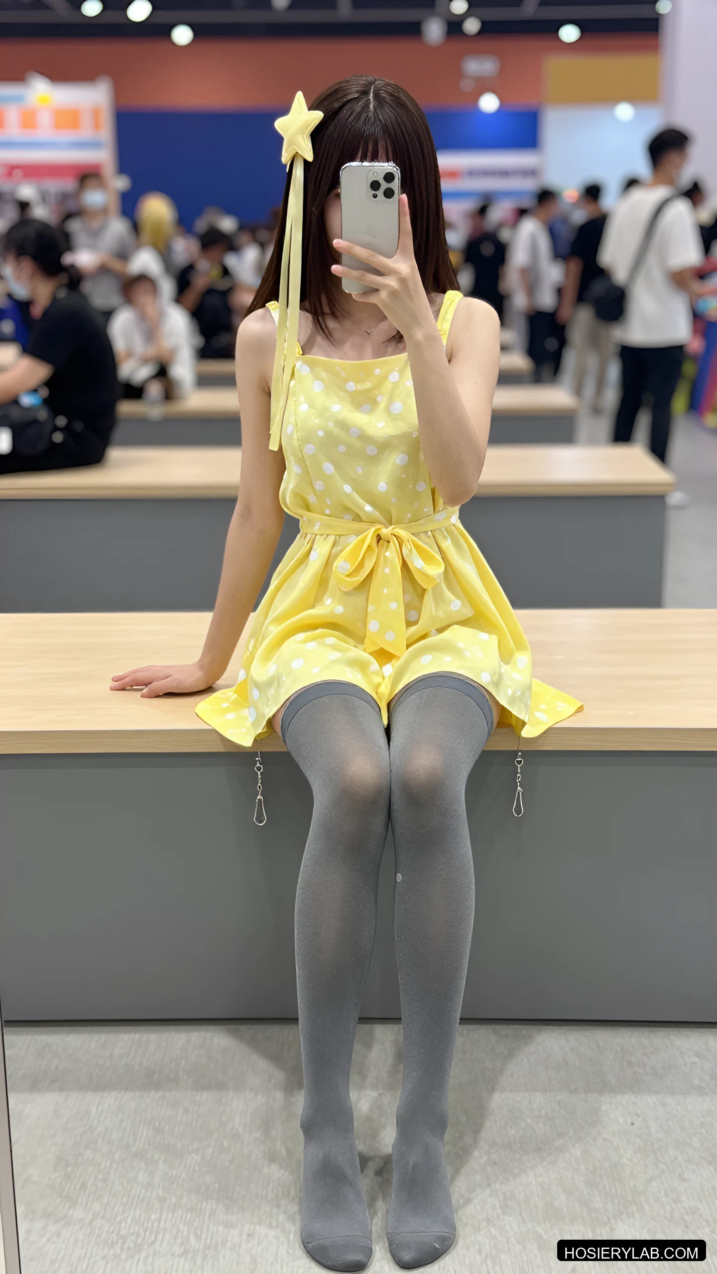 吊带 5D 炭灰 大腿袜 visual reference