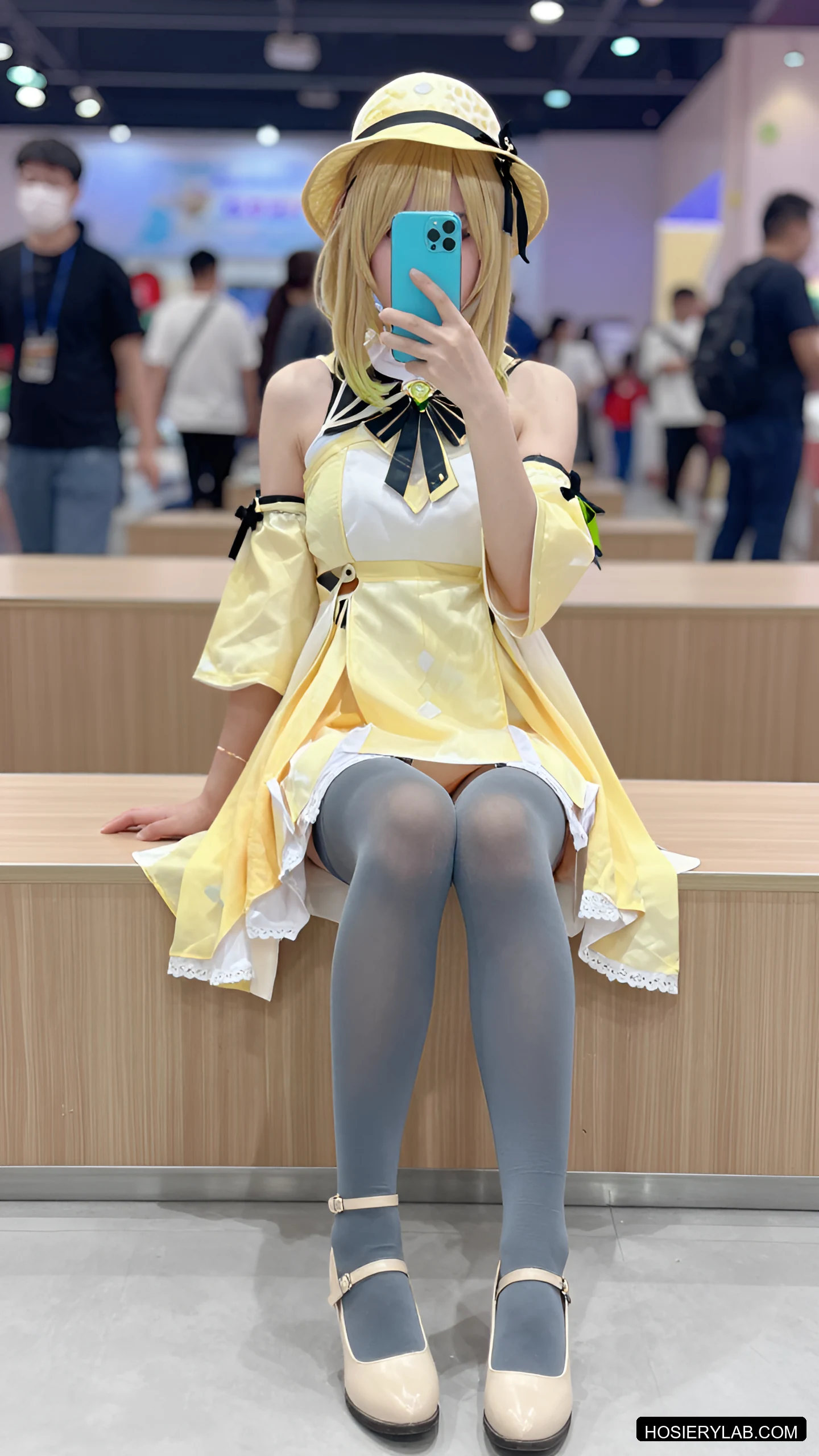 蕾丝 薄透 15D 纯白 大腿袜 visual reference
