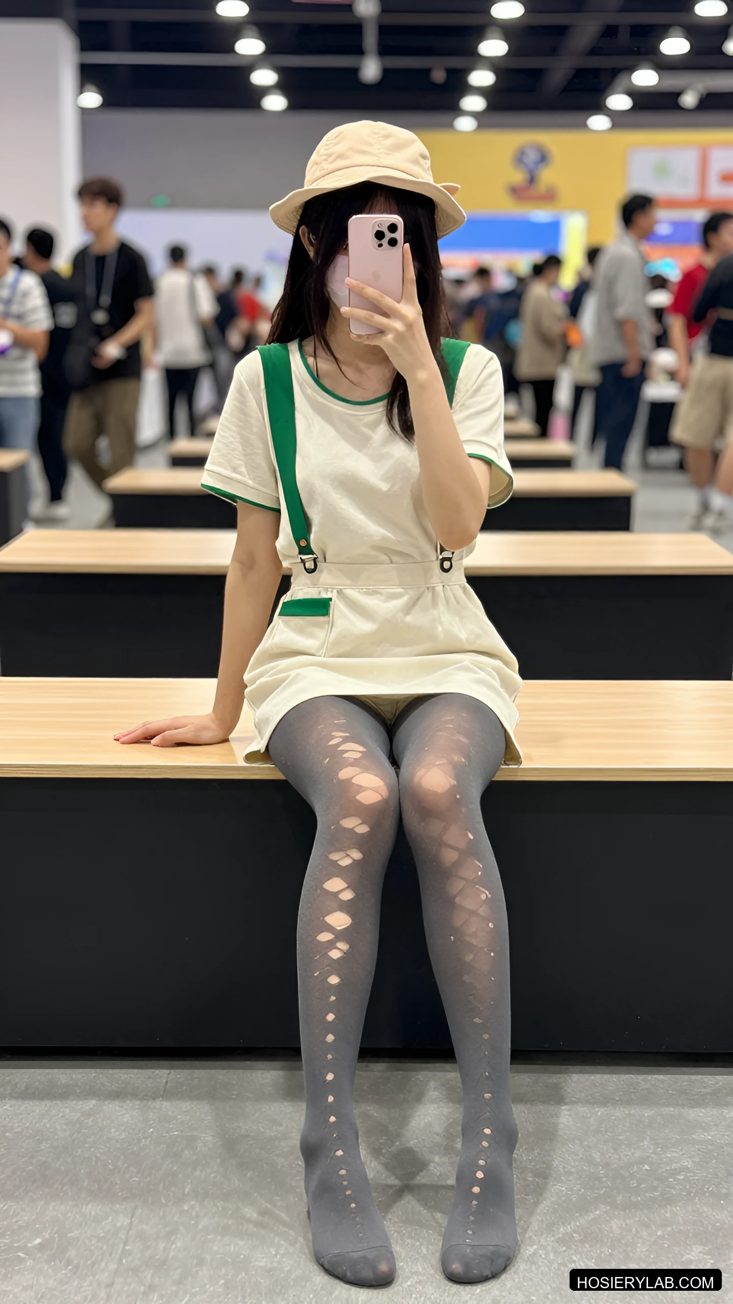 不透 薄透 30D 炭灰 连裤袜 visual reference