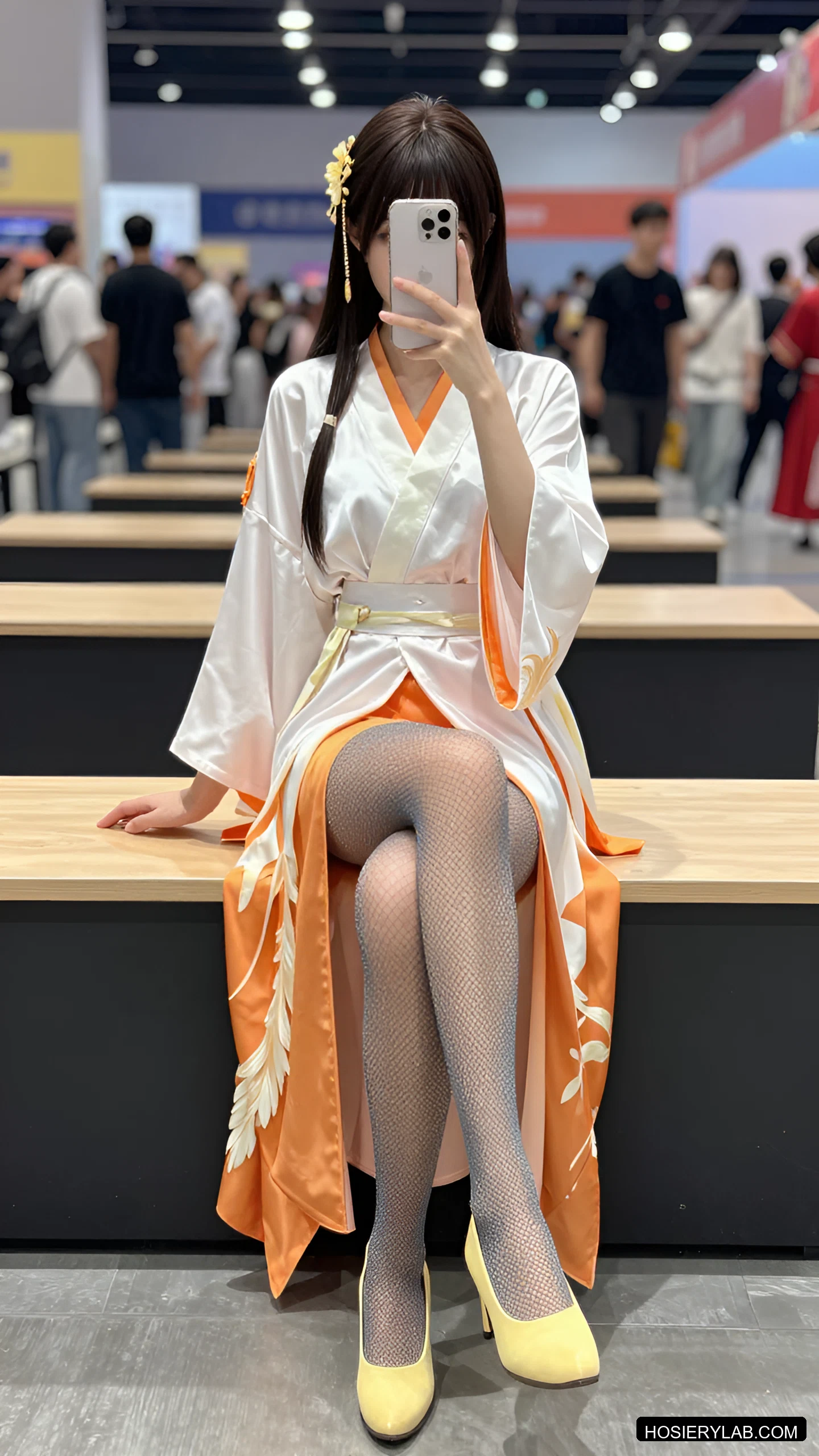 网眼 薄透 30D 炭灰 网袜 visual reference