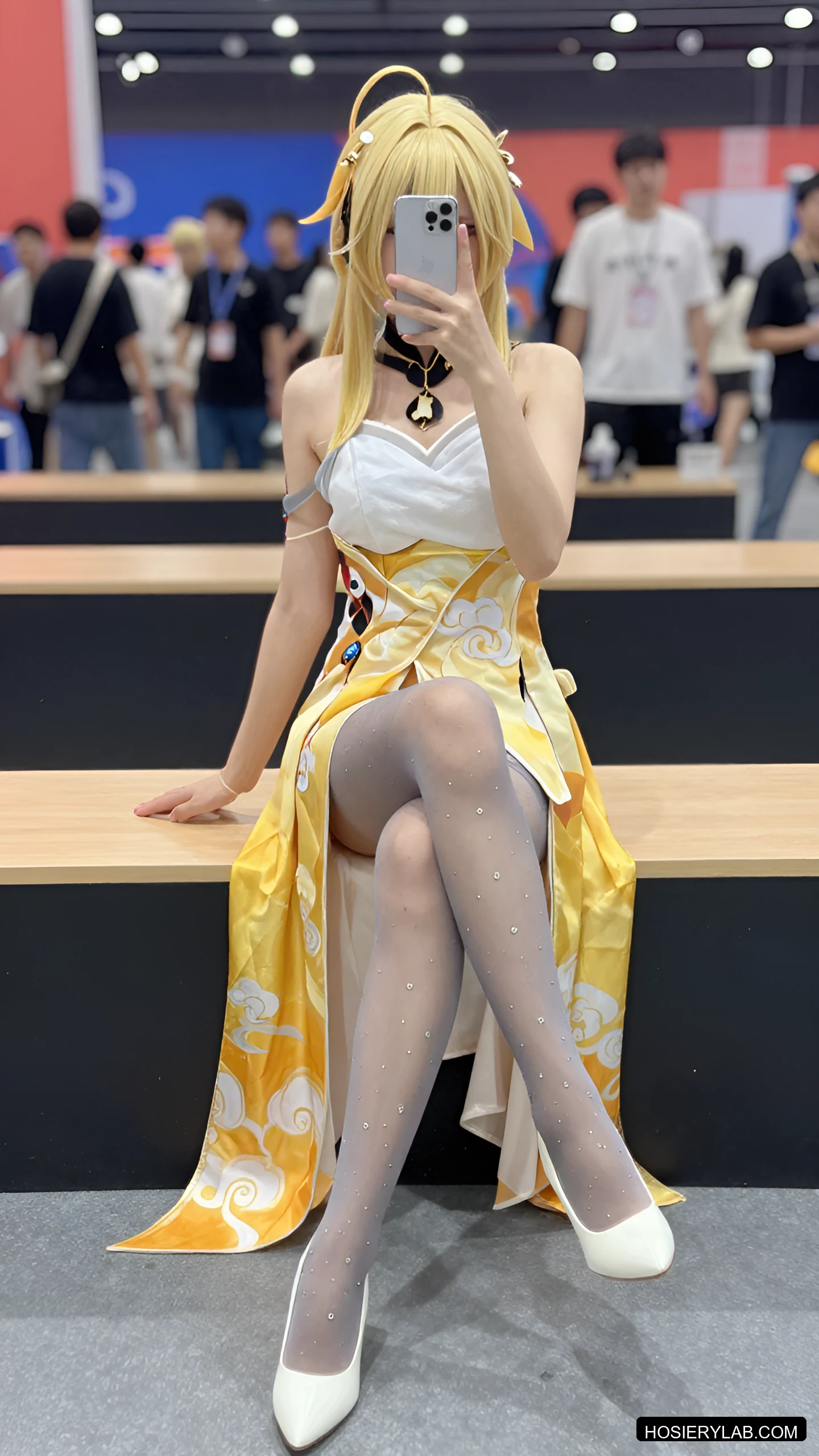 后缝线 网眼 12D 炭灰 网袜 visual reference