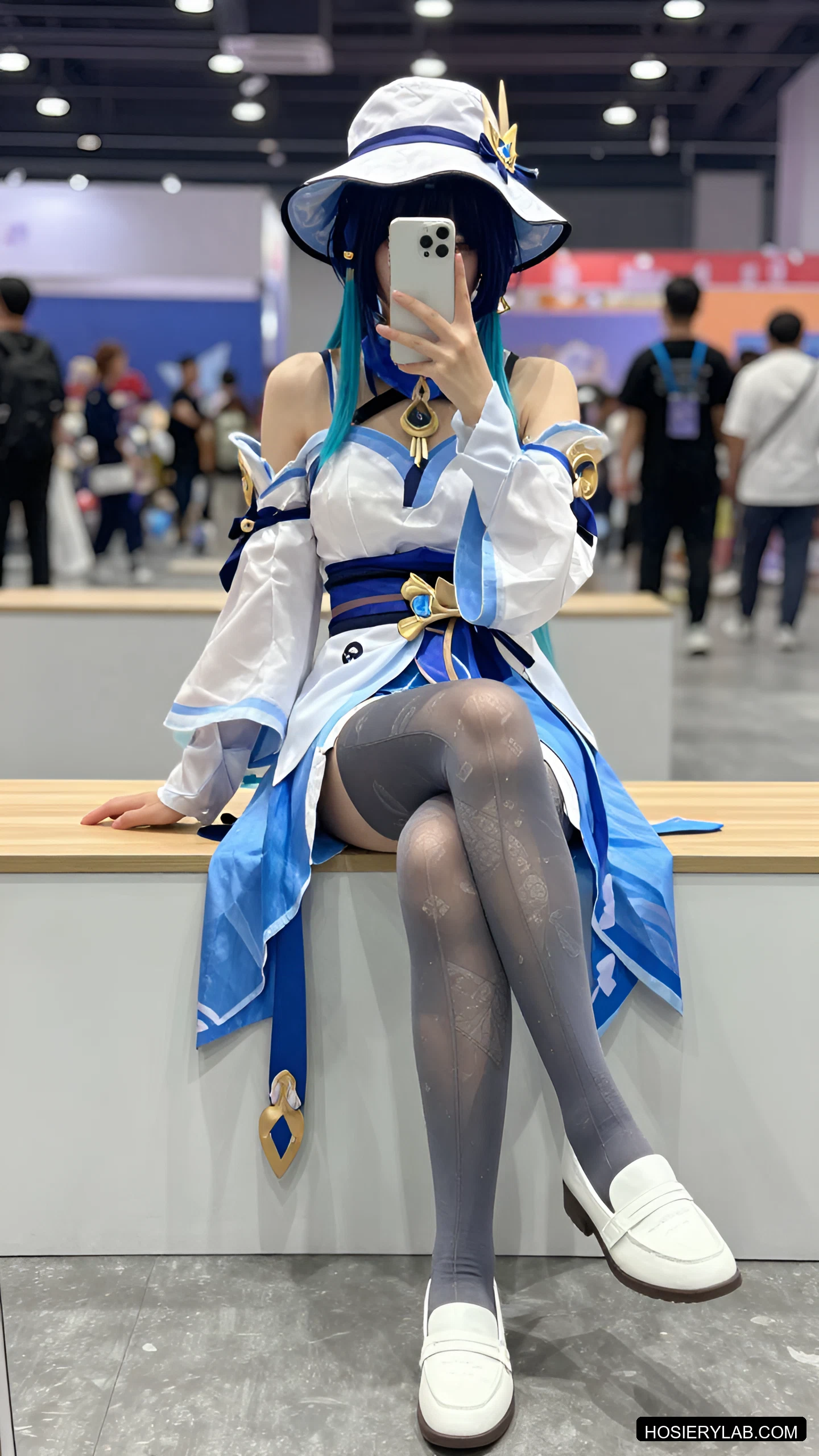 吊带 薄透 20D 纯白 吊带袜 visual reference
