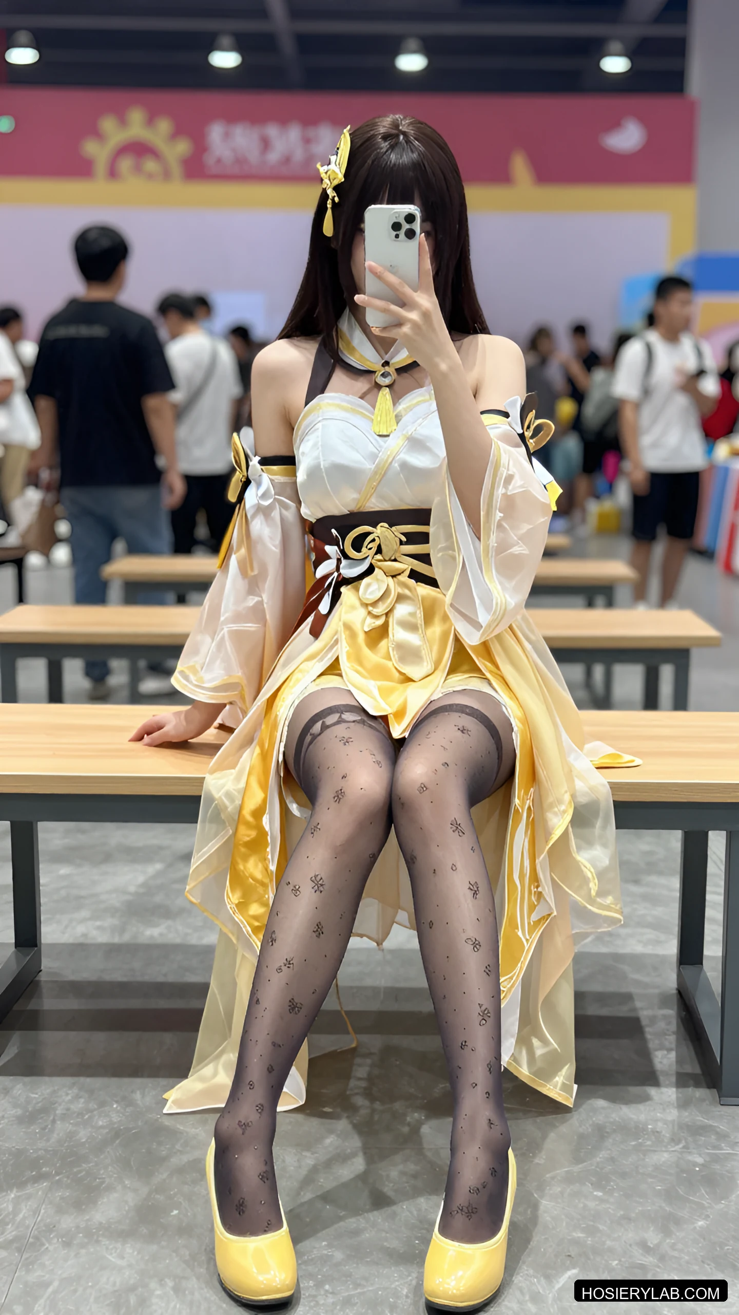 蕾丝 12D 炭灰 连裤袜 visual reference