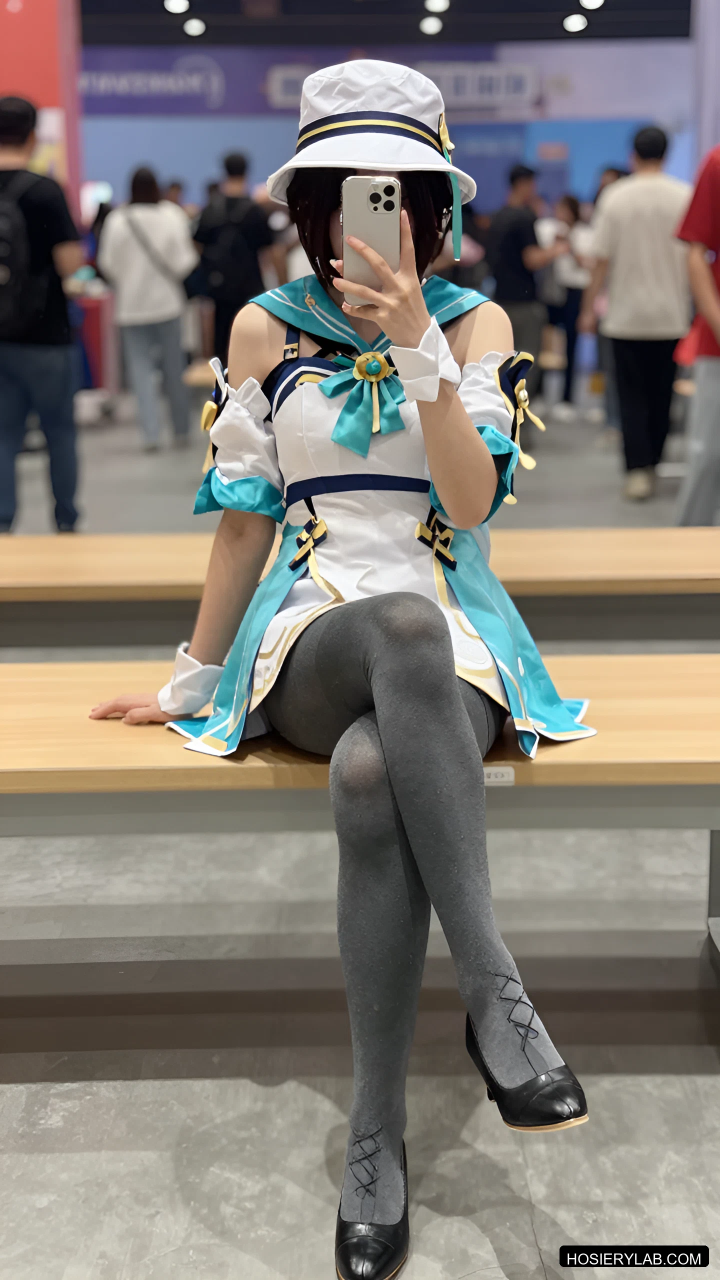 后缝线 20D 炭灰 连裤袜 visual reference