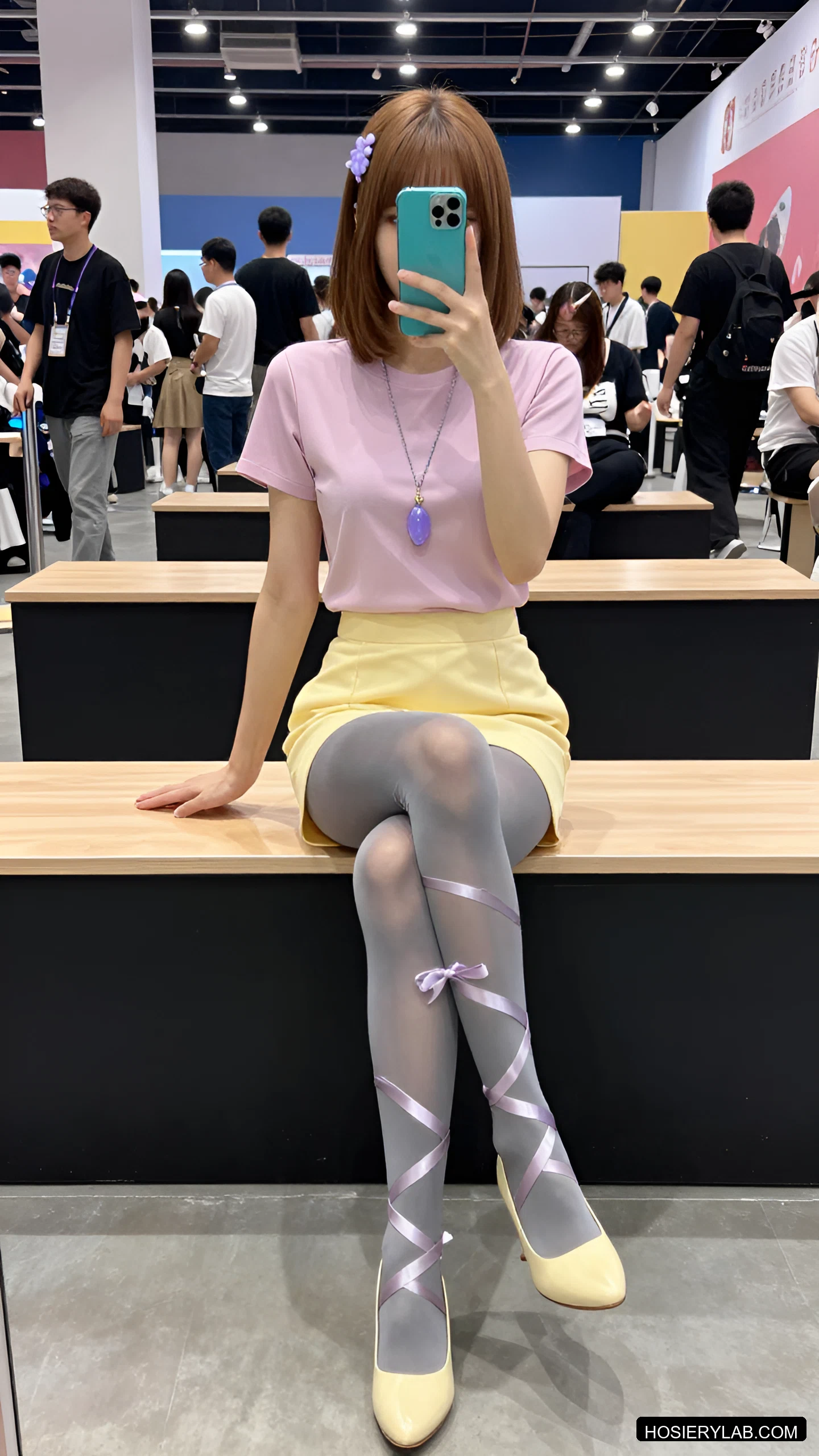 缎光 薄透 20D 自然肤色 大腿袜 visual reference