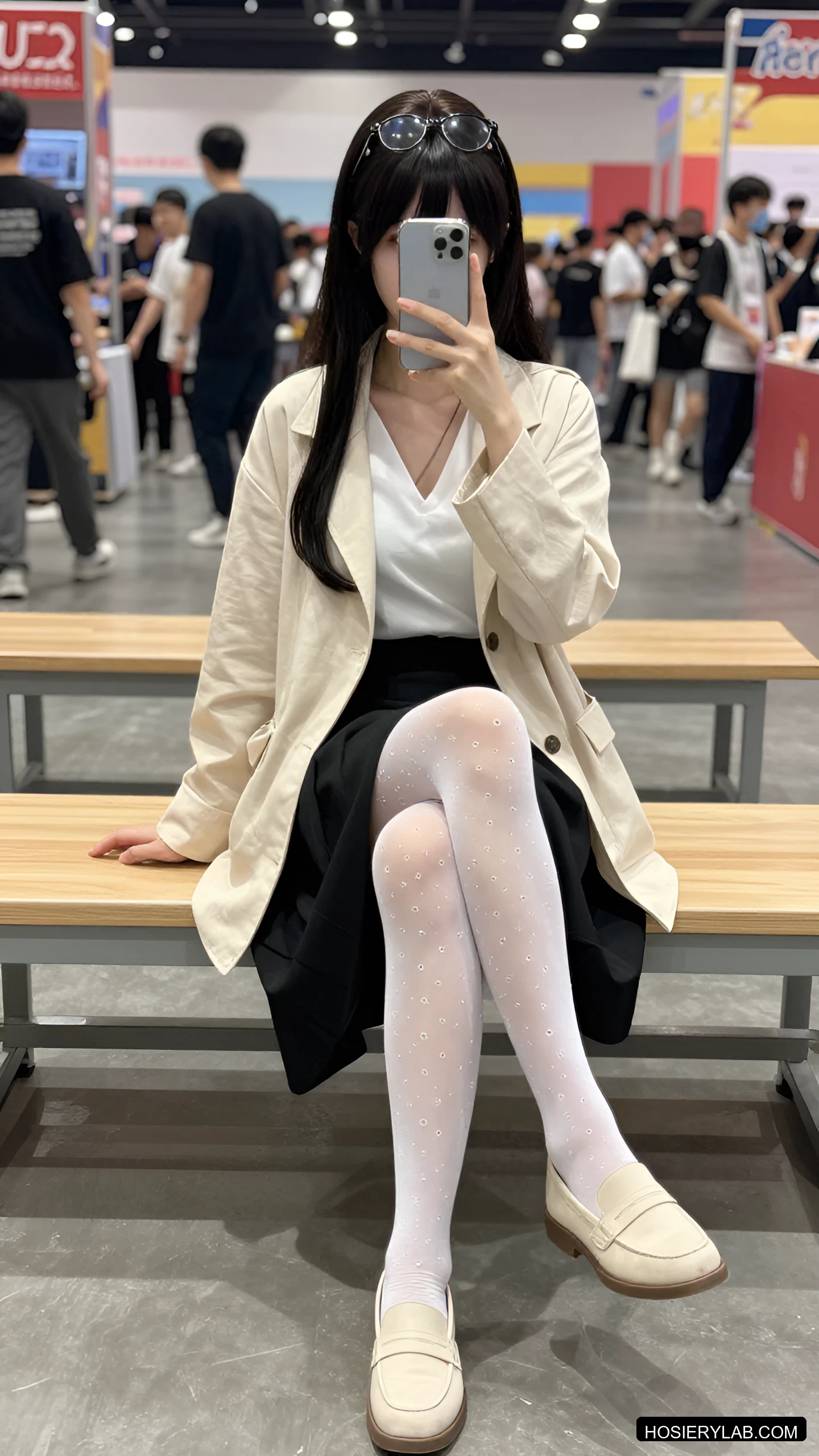 蕾丝 8D 咖啡棕 连裤袜 visual reference