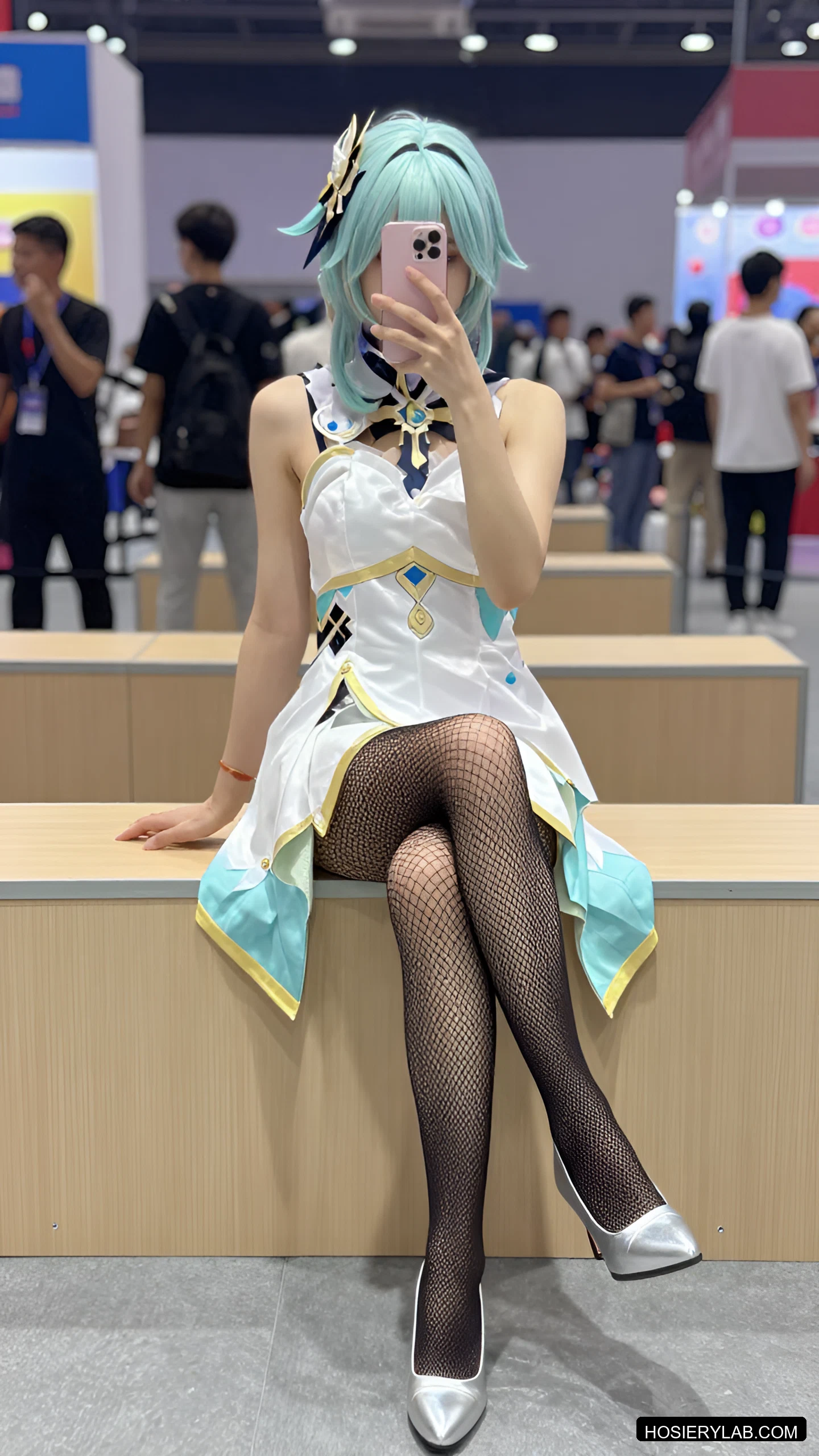 网眼 25D 纯黑 网袜 visual reference
