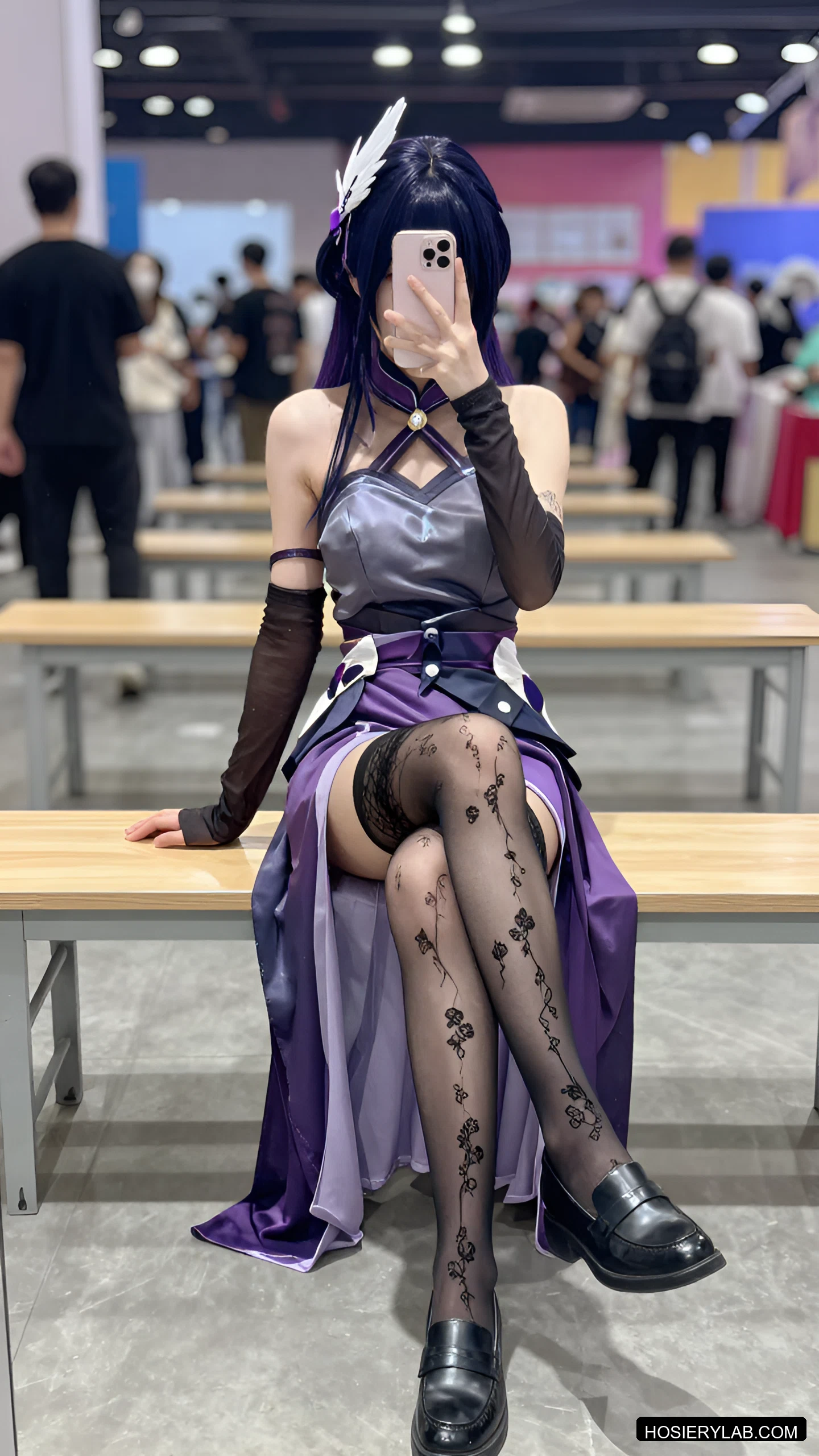 蕾丝 20D 纯黑 连裤袜 visual reference