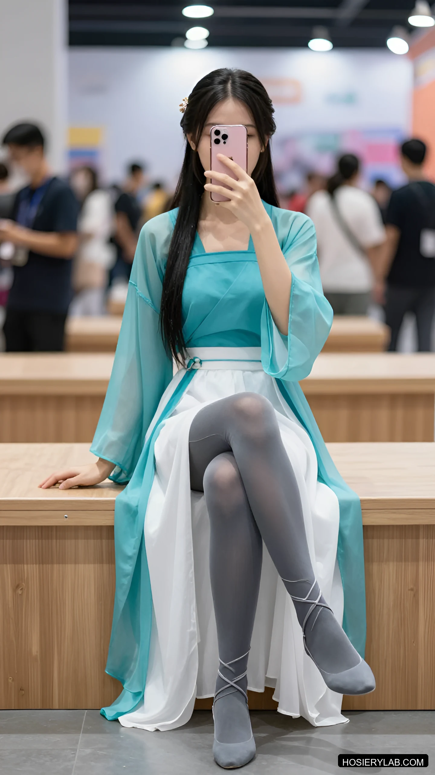 不透 25D 炭灰 连裤袜 visual reference