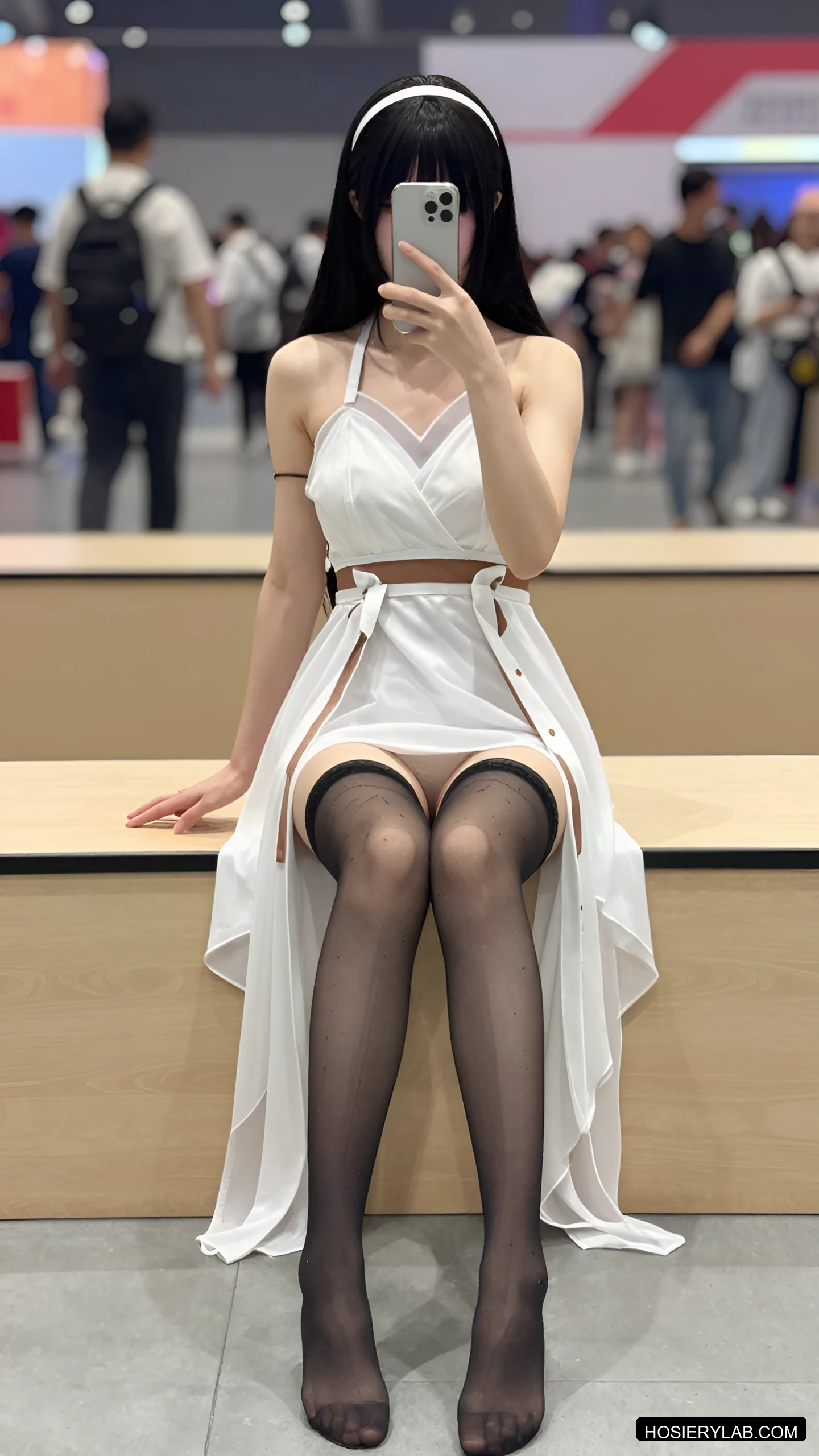 蕾丝 25D 炭灰 连裤袜 visual reference