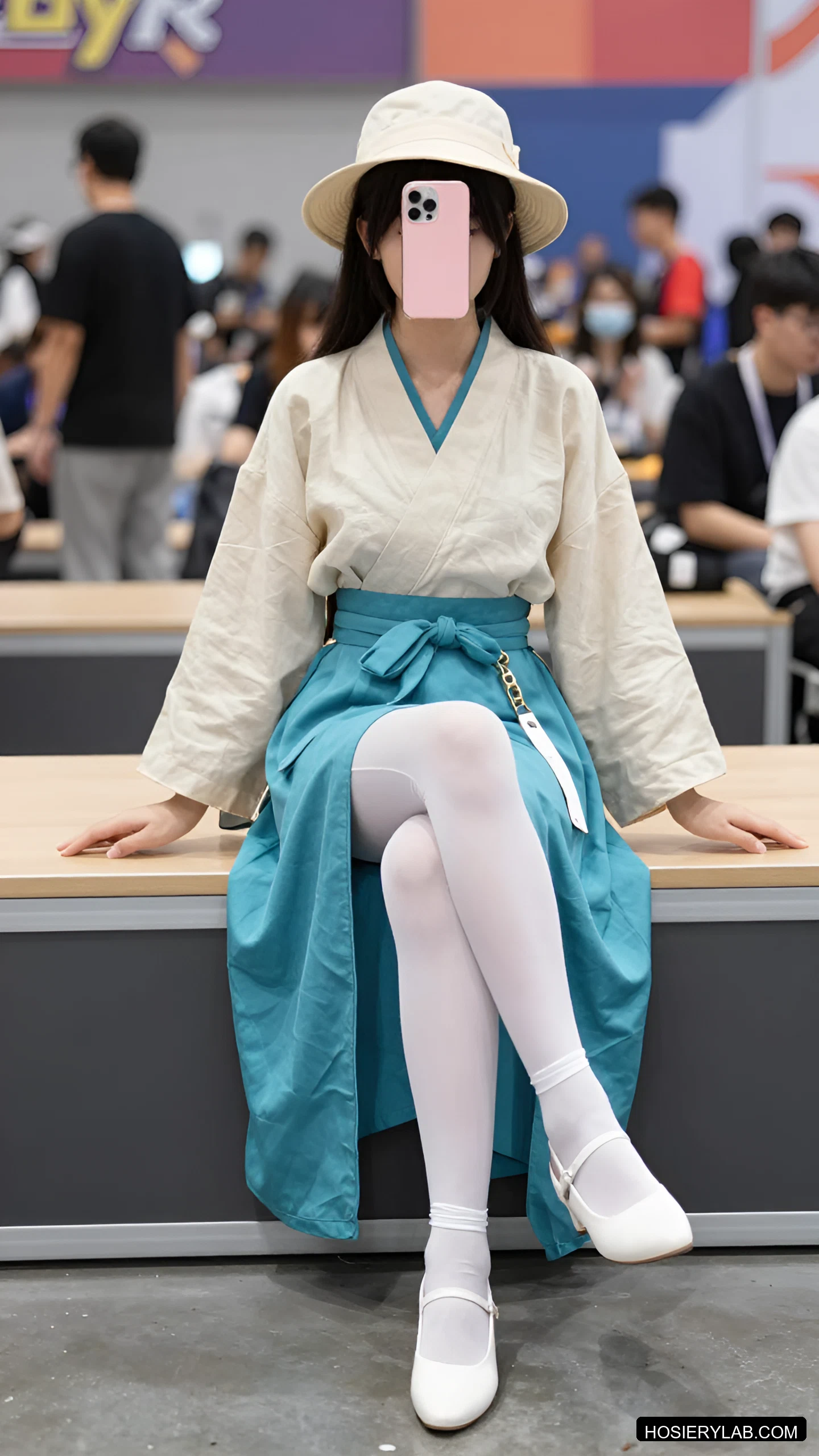 吊带 不透 30D 纯白 大腿袜 visual reference