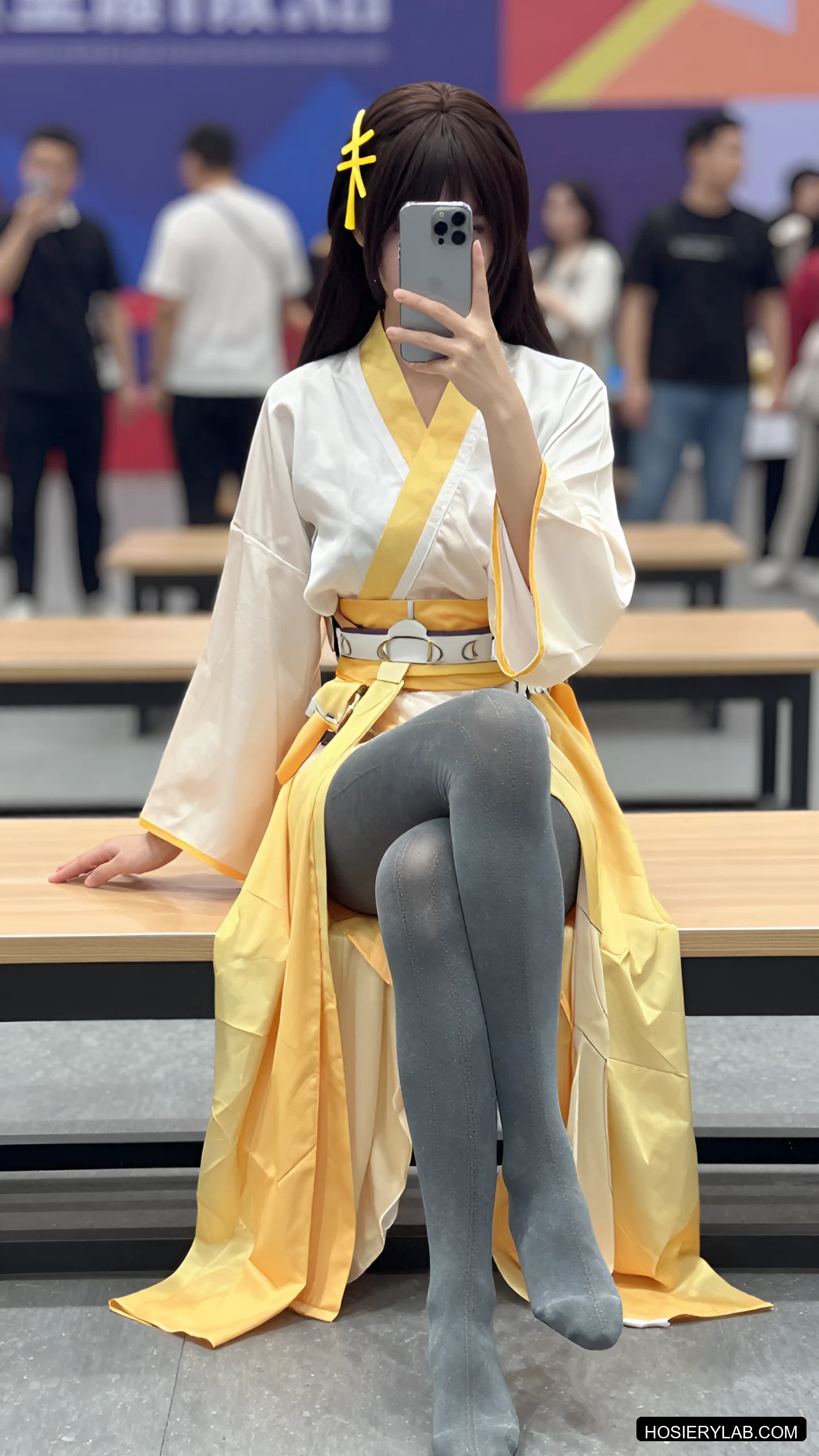 后缝线 20D 自然肤色 大腿袜 visual reference