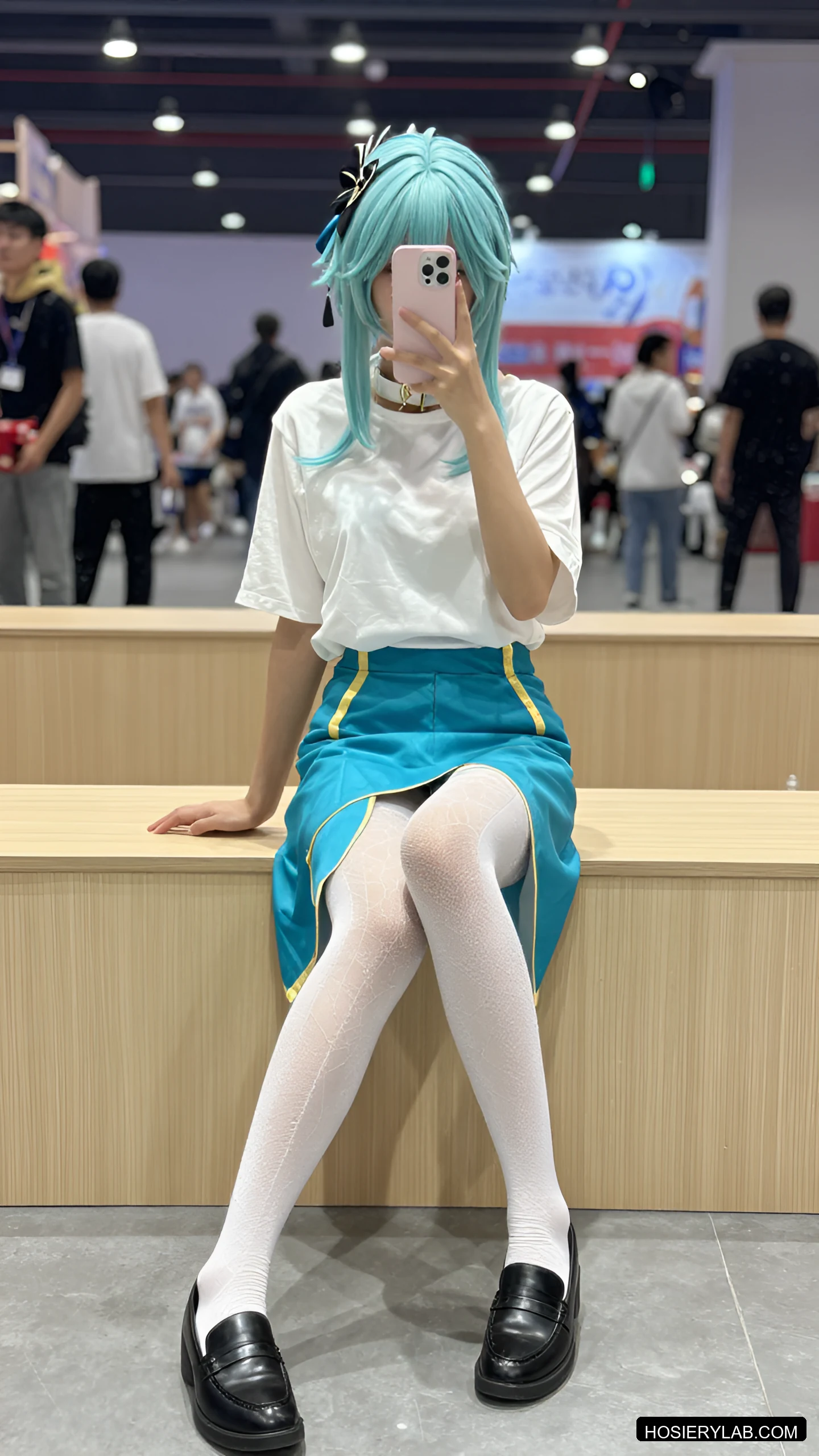 网眼 不透 薄透 10D 纯白 网袜 visual reference