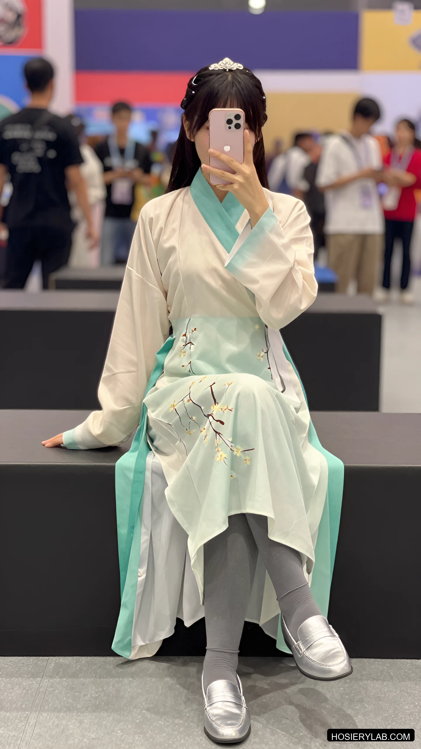 后缝线 不透 30D 自然肤色 大腿袜 visual reference