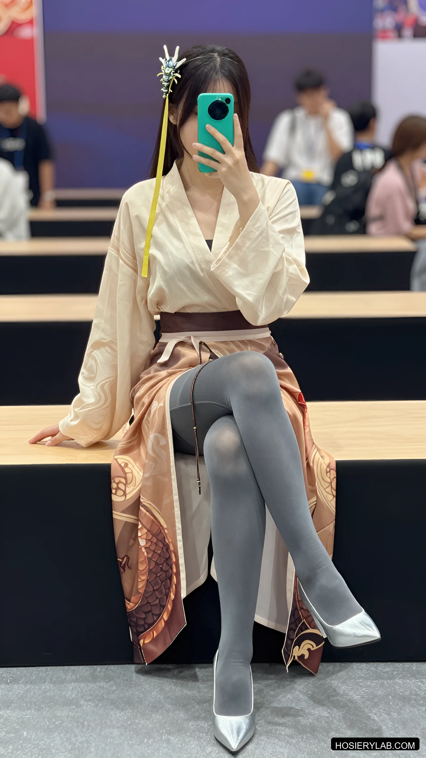 吊带 30D 炭灰 吊带袜 visual reference