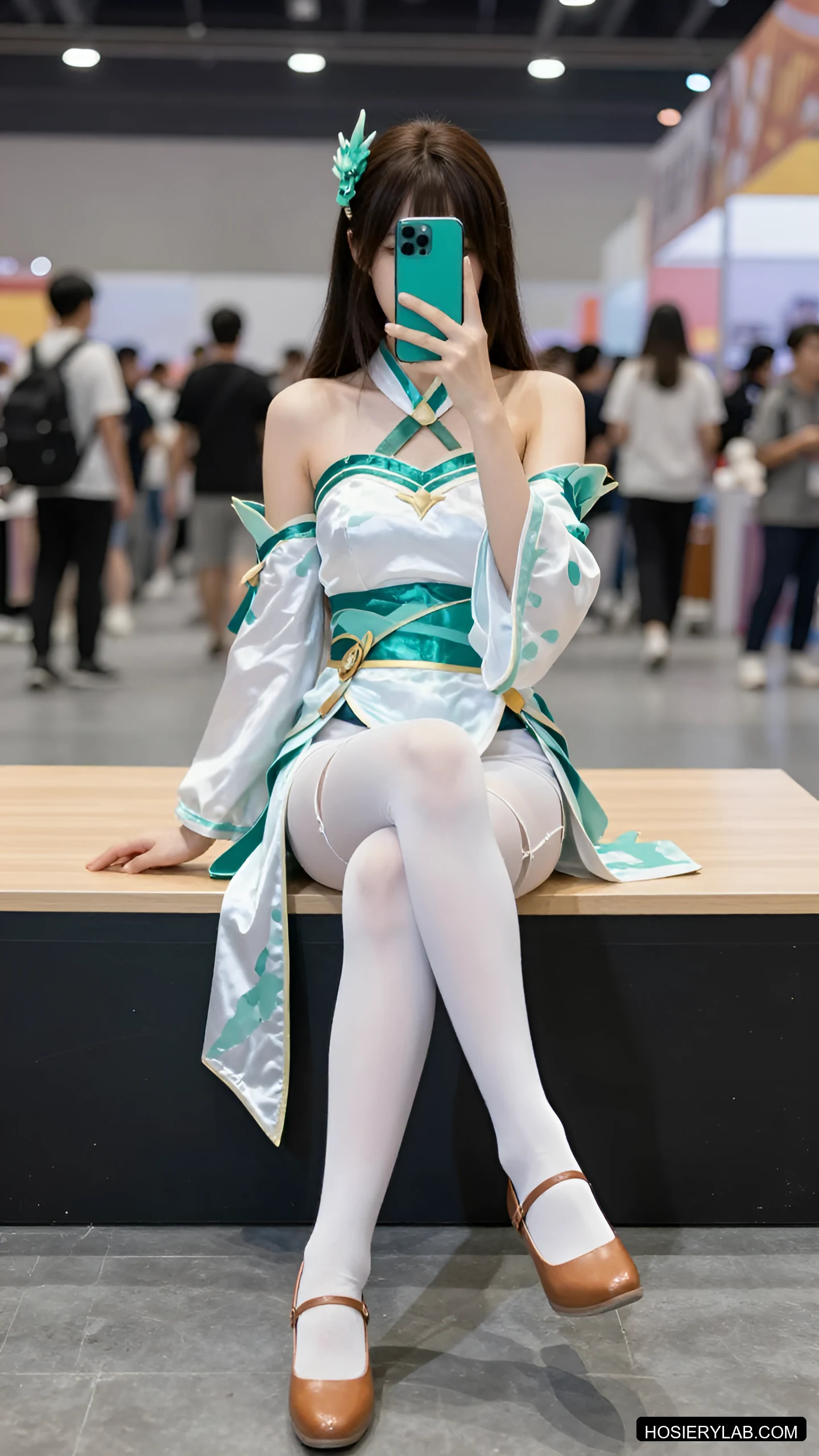 缎光 吊带 薄透 8D 炭灰 吊带袜 visual reference