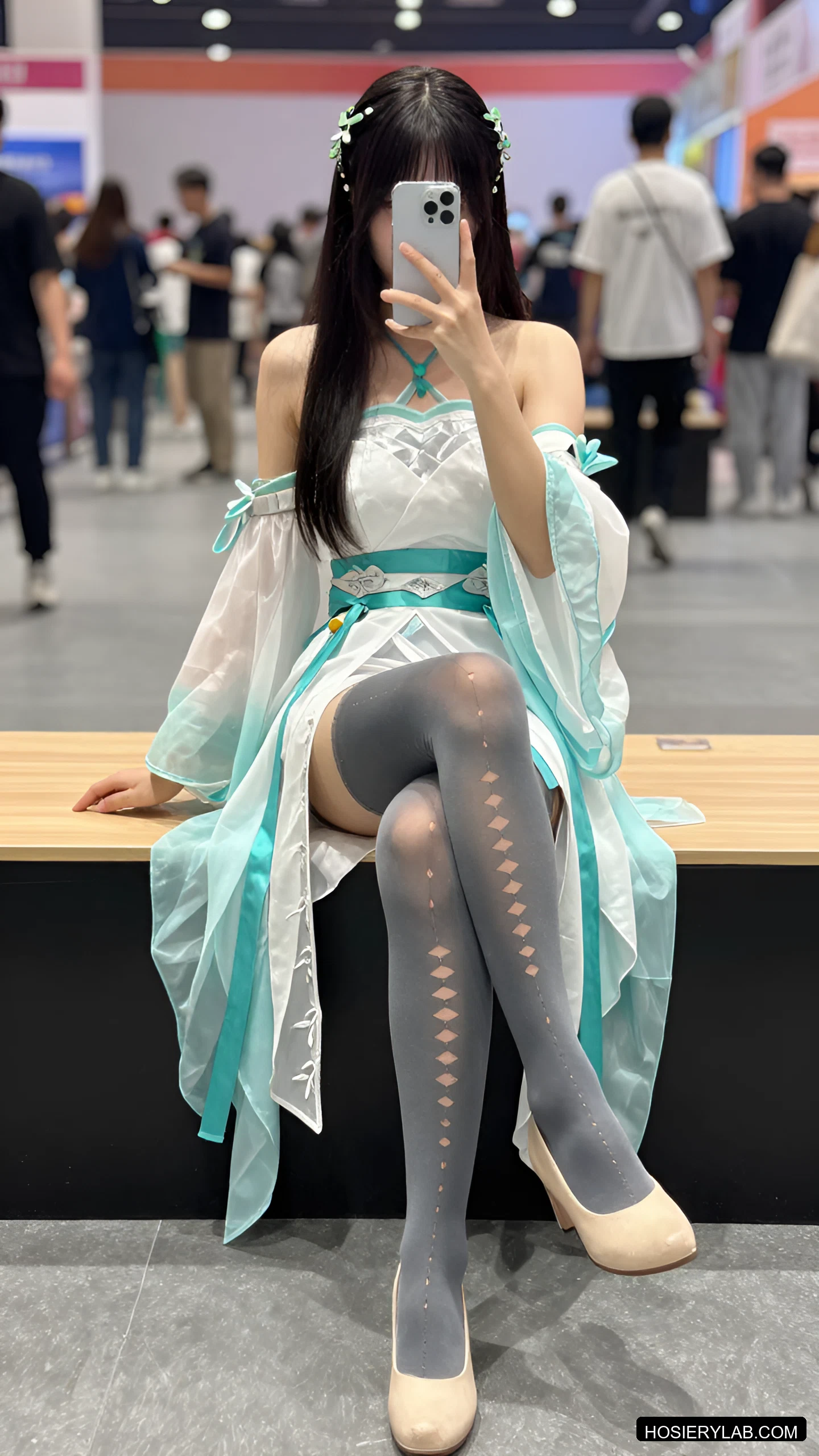 薄透 12D 炭灰 连裤袜 visual reference