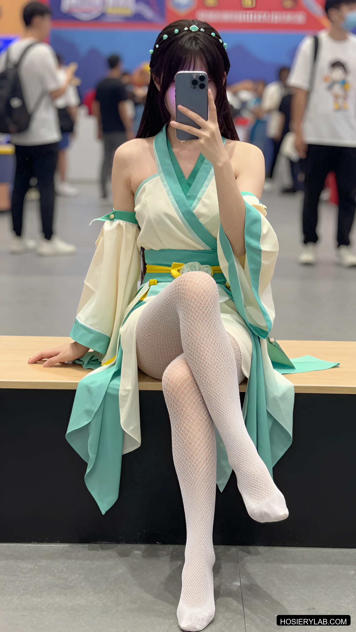 后缝线 网眼 30D 炭灰 网袜 visual reference