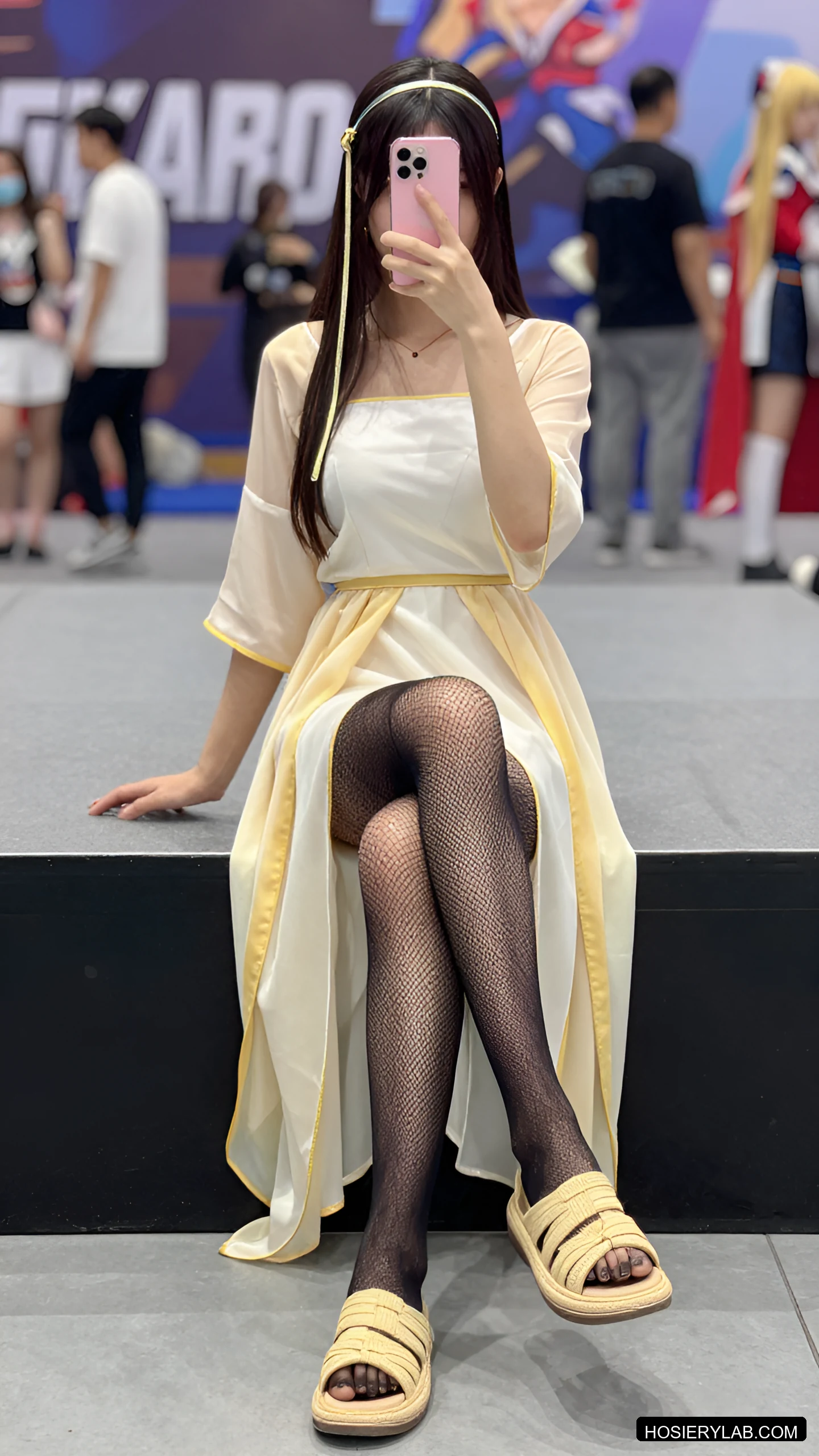 网眼 不透 8D 纯黑 网袜 visual reference