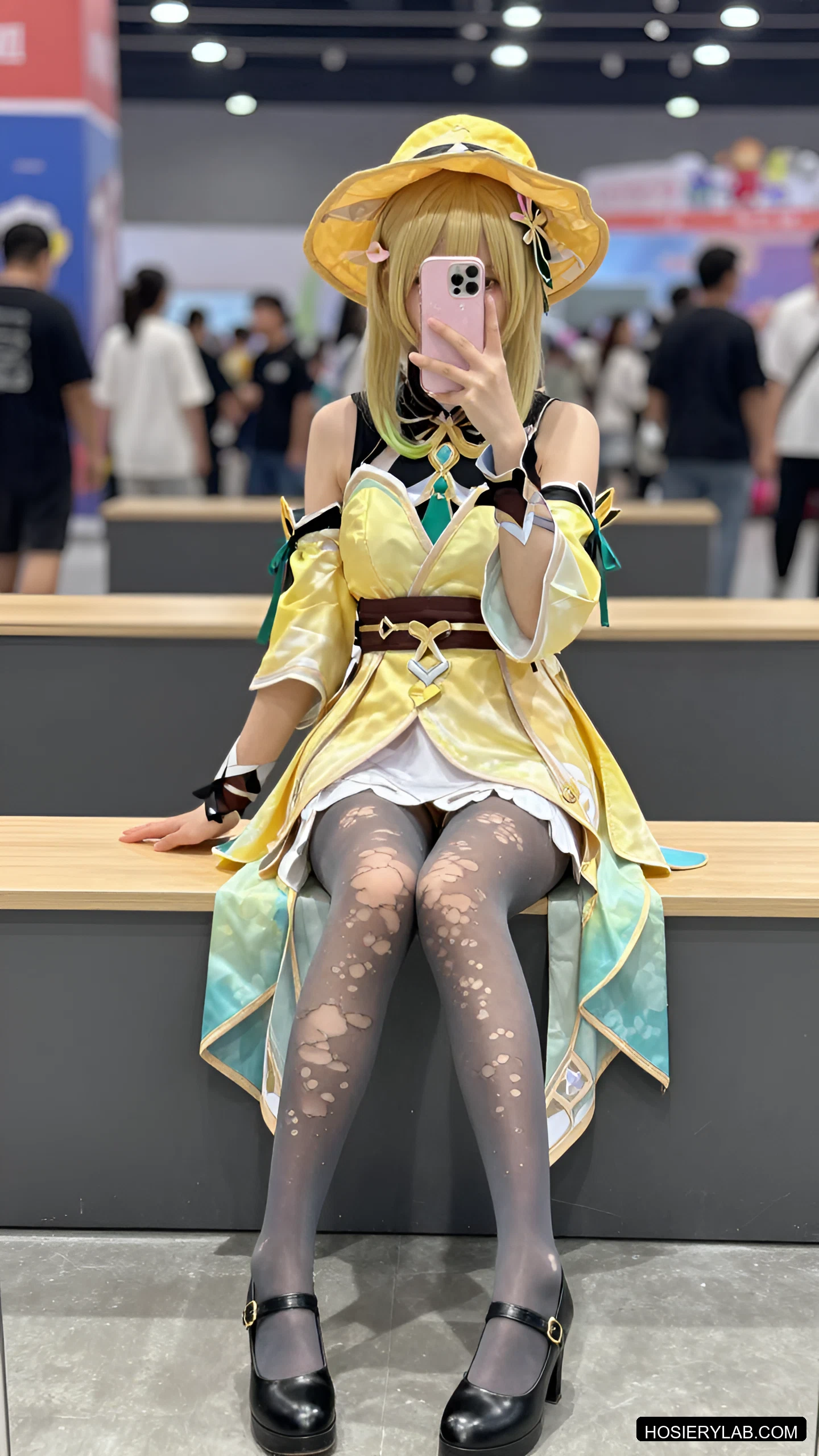 缎光 30D 海军蓝 连裤袜 visual reference