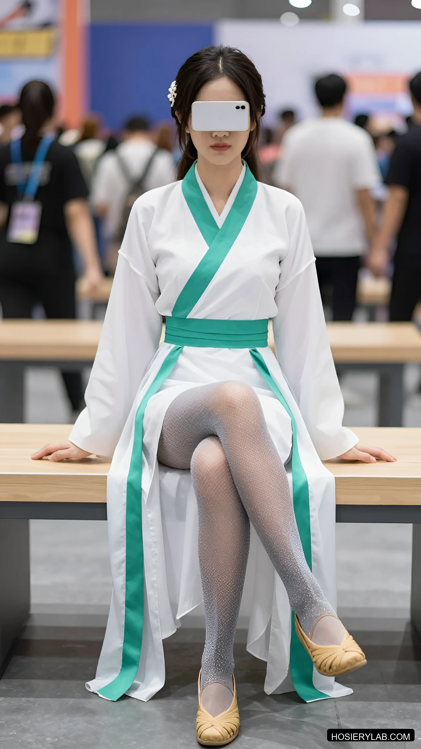 网眼 薄透 12D 炭灰 网袜 visual reference