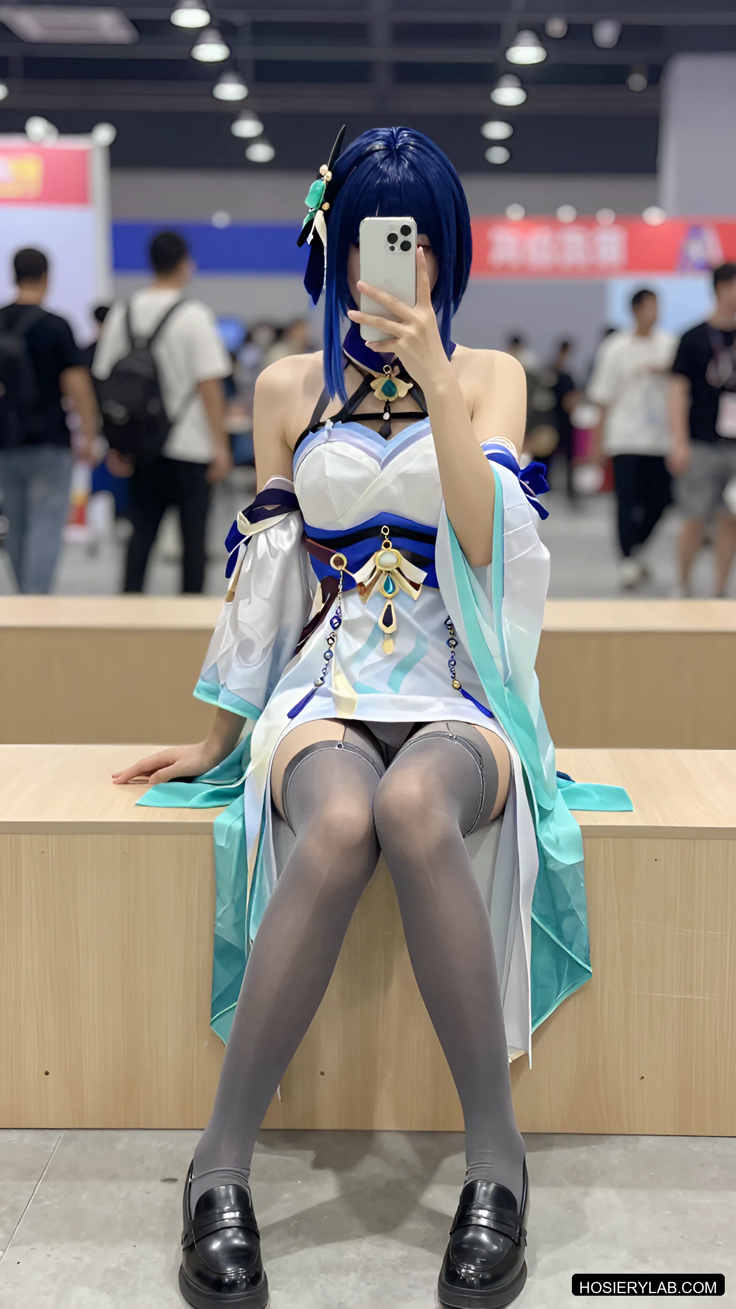 吊带 薄透 20D 炭灰 吊带袜 visual reference