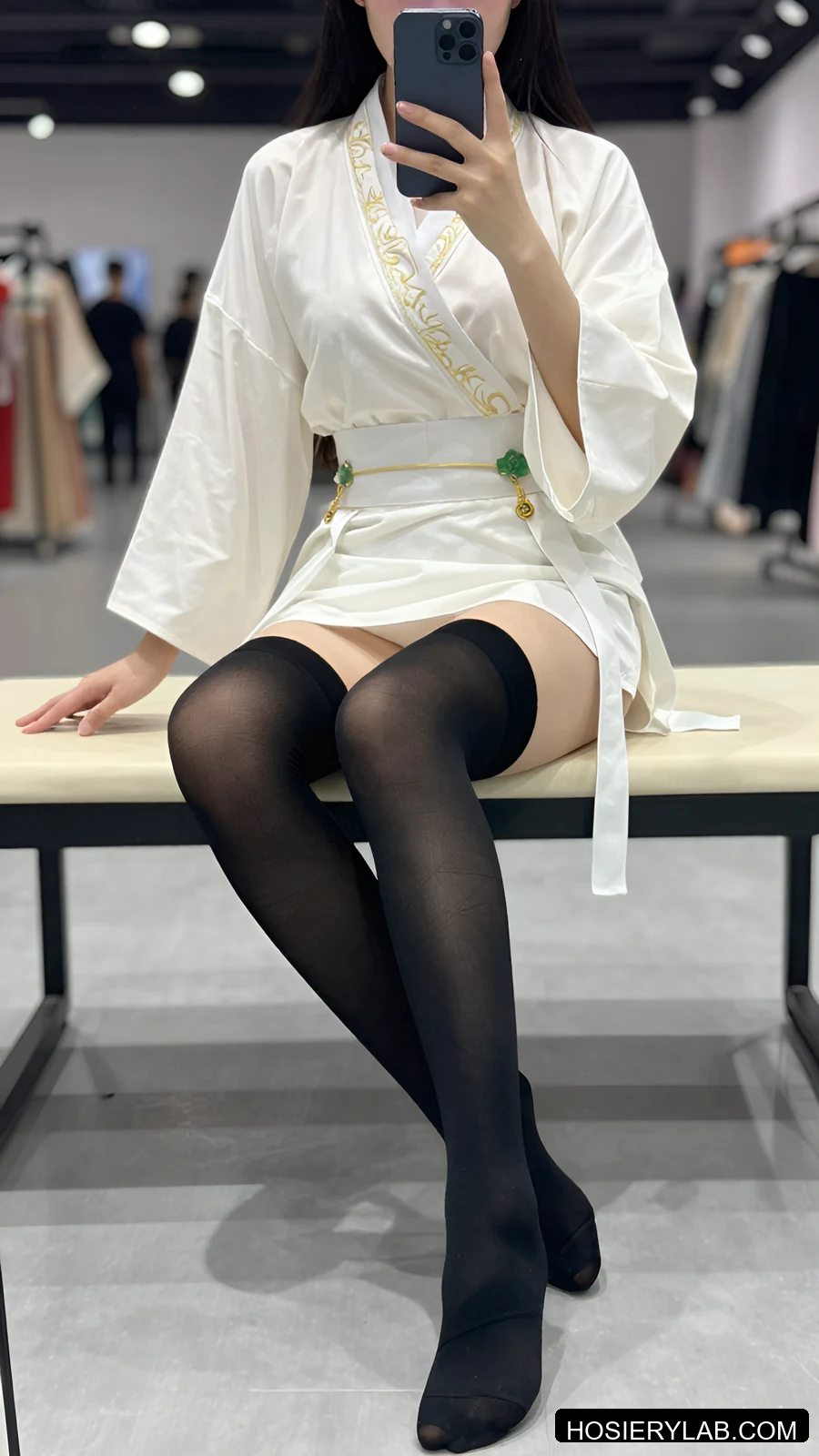 5D Black Thigh High visual reference